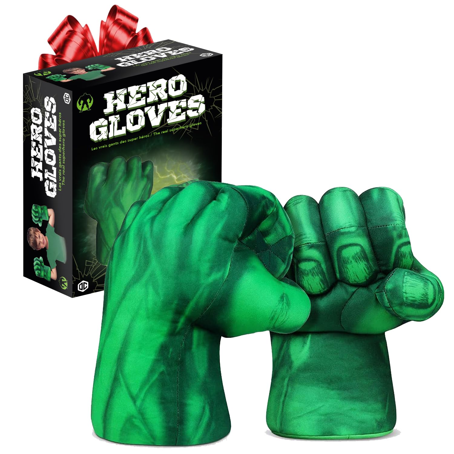 Hulk Giant Boxing Gloves | Superhero | Kids Toy | Foam Fist with Ties | Unusual Gift | Cosplay | Games | Halloween | Disguise | Costume | 100% Fun | OriginalCup | Halloween