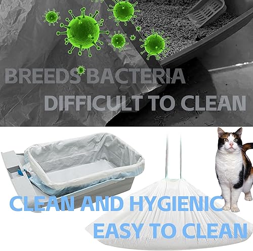 80 Count Litter Bags Compatible with NeakasaM1 and Pet Pivot Autoscooper 11 Open-Top Self-Cleaning Cat Litter Box, 4 Rolls Cat Litter Waste Receptacles Bags (80 Count)(1 Count (Pack of 80))