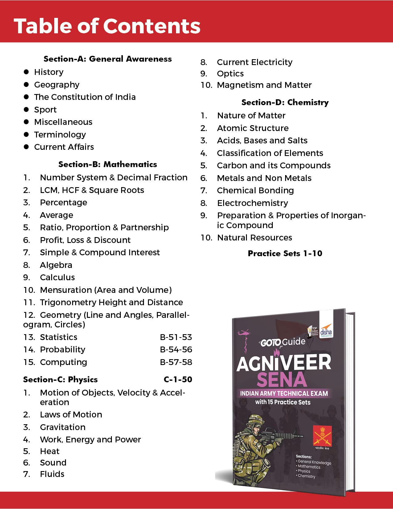 GoTo Guide for AGNIVEER SENA Indian Army Technical Exam with 15 Practice Sets