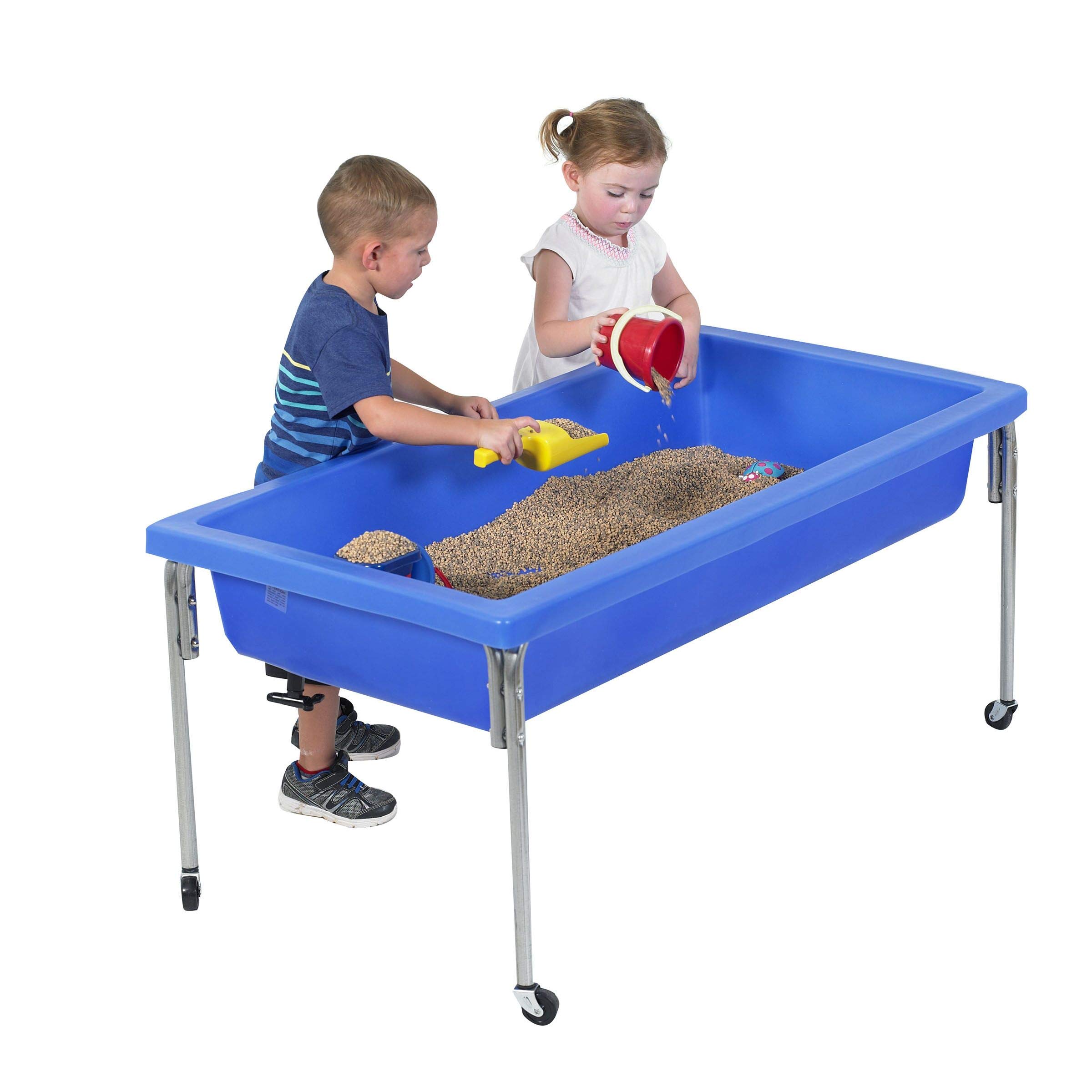 Childrens Factory 24 Large Sensory Table Sandbox with Lid Water Table for Kids Blue | Sandbox with Locking Casters for Indoor or Outdoor Use Rust-Resistant Sensory Bin for Classrooms Preschoo product thumbnail 7