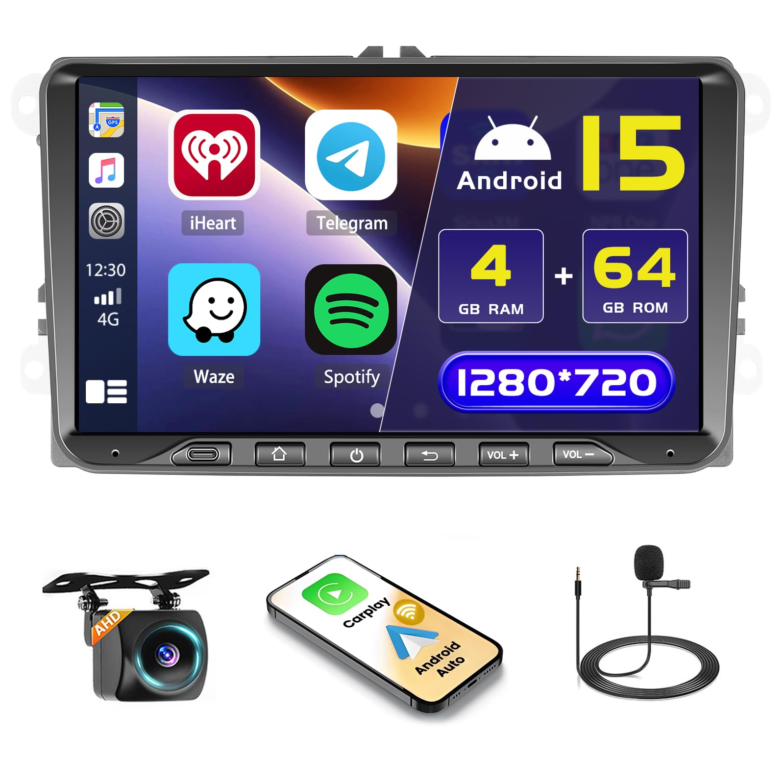 4+64G 9" Radio para VW Golf 5 Golf 6 Polo Skoda Passat Tiguan Touran