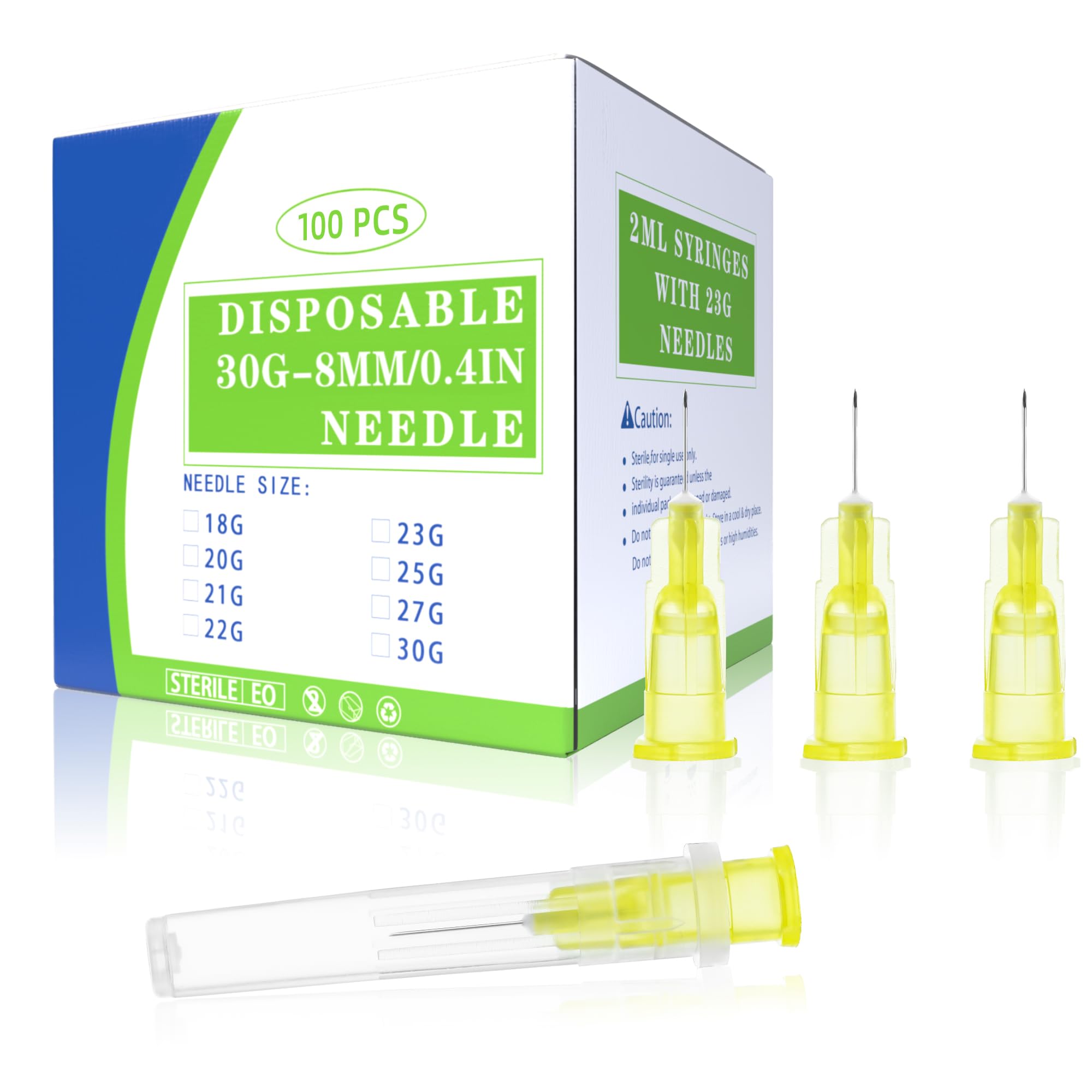 100 Stück 30G x 8mm Edelstahl Abgabe Tube mit Deckel für Flüssigkeiten, Einzeln Verpackt, Industrie Laborzubehör, Messwerkzeuge, Nachfüllflüssigkeiten, Tinten, Kleben