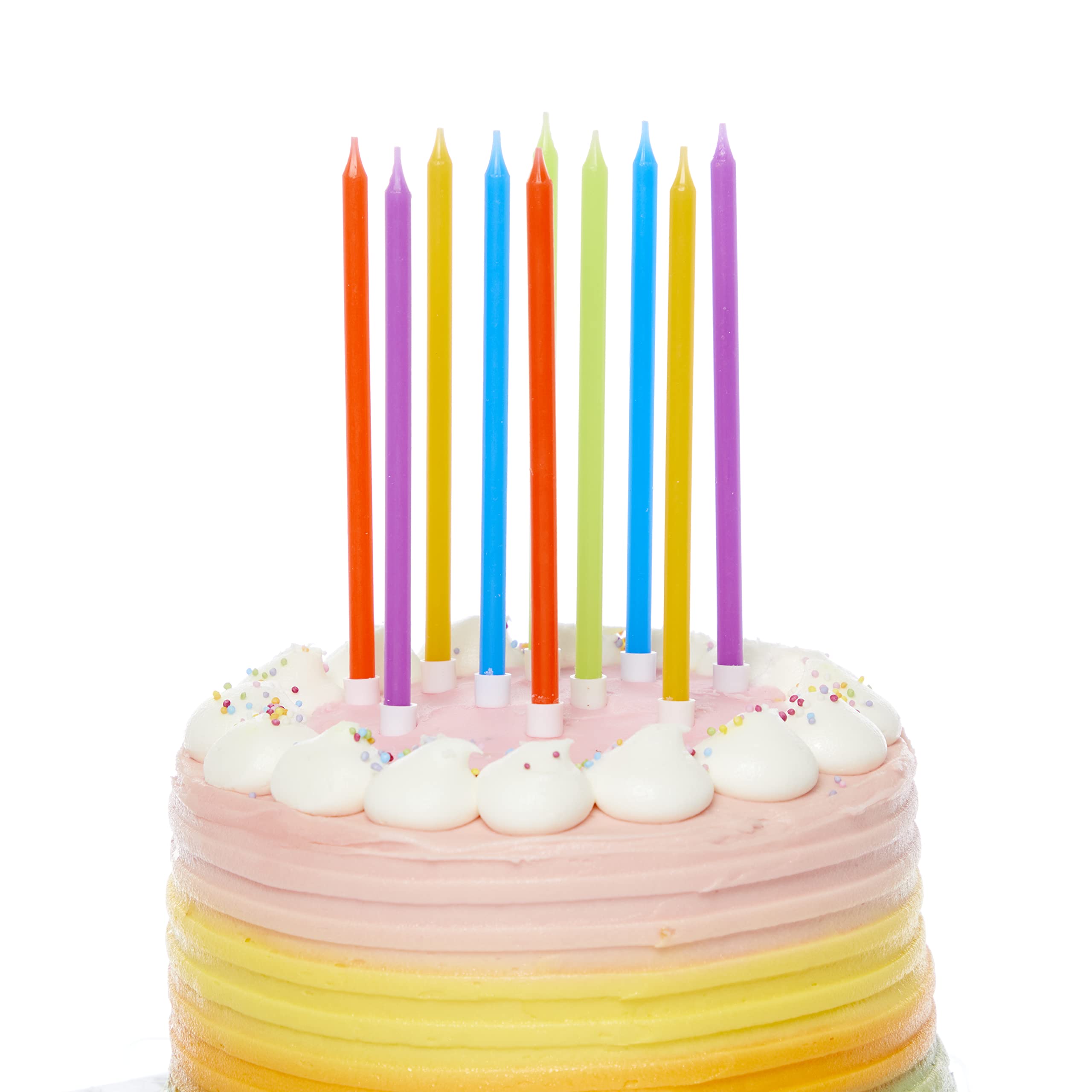 amscan 9911574 Tall Candle Primary- 10 Pack