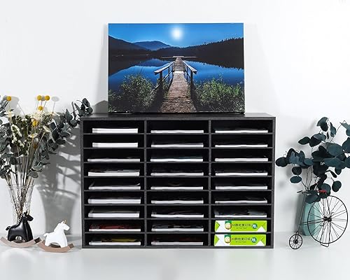 Vista 106 de PAG Organizador de literatura de madera para encimera, buzón de estudiante para aula, soporte de papel de escritorio para oficina, hogar, escuela