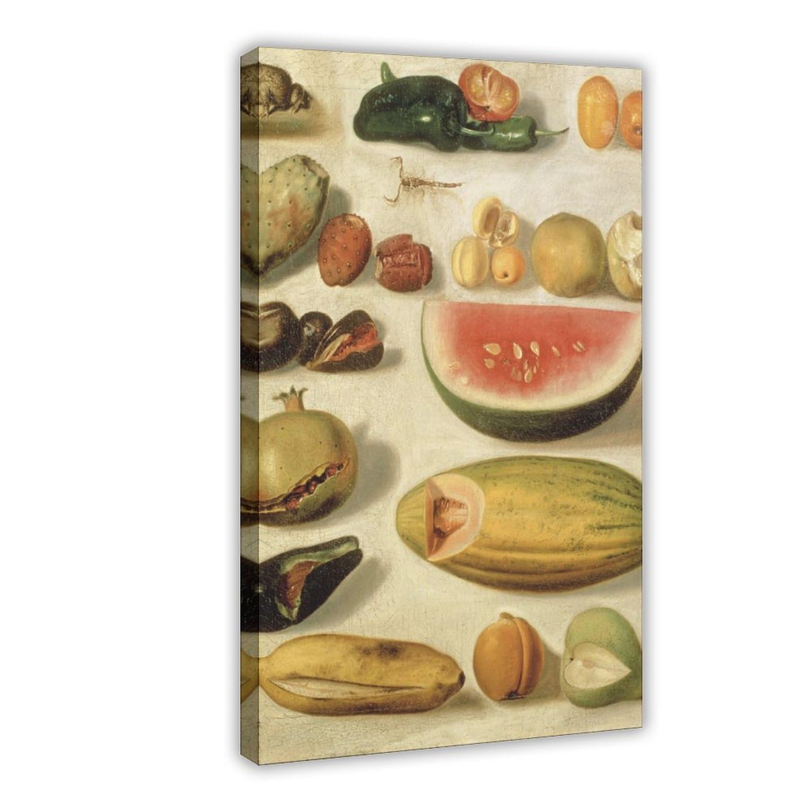 ASGRCN Still Life With Fruit (With Scorpion And Frog) Canvas Poster for Bedroom Decor Gift
