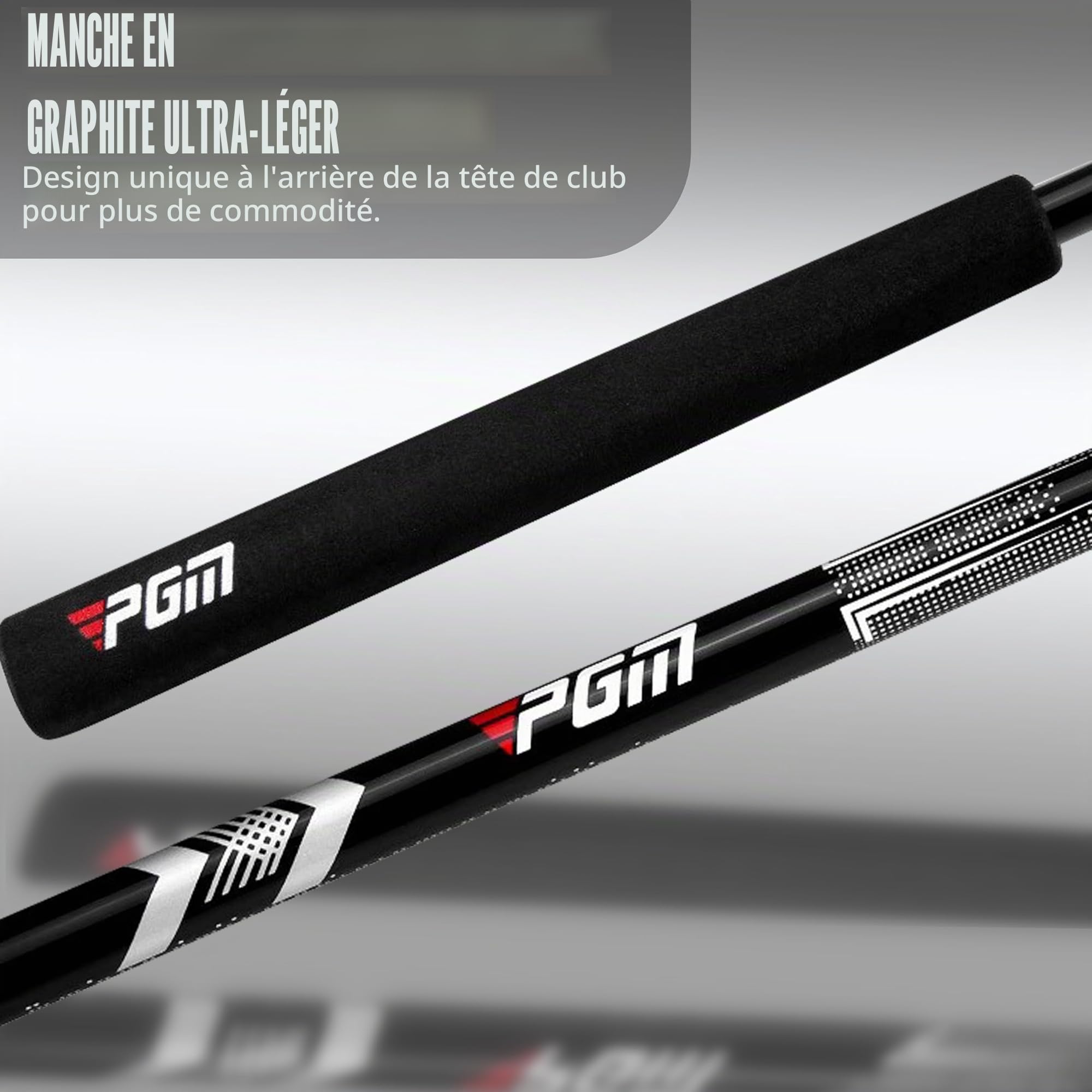 PGM Putter de golf sur pied – Club simple avec centre de gravité bas stable, haut pardon, avec aide à l'alignement