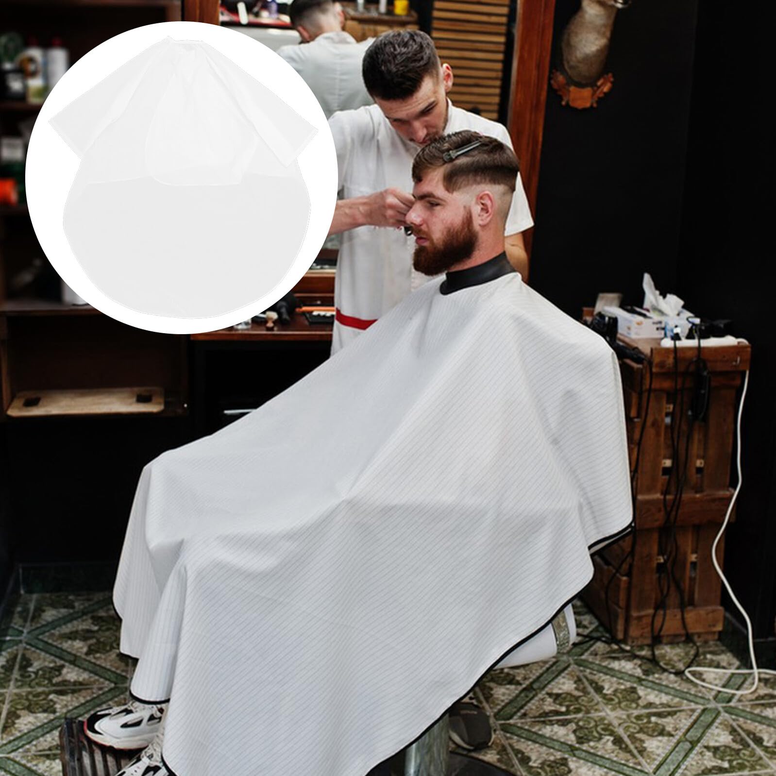 GALPADA Friseurumhang mit Ärmeln aus Nylon-taftmaterial Antihaftbeschichtet Leicht zu Reinigen Schnell Trocknend Wiederverwendbar und Robust für Friseure und Stylisten
