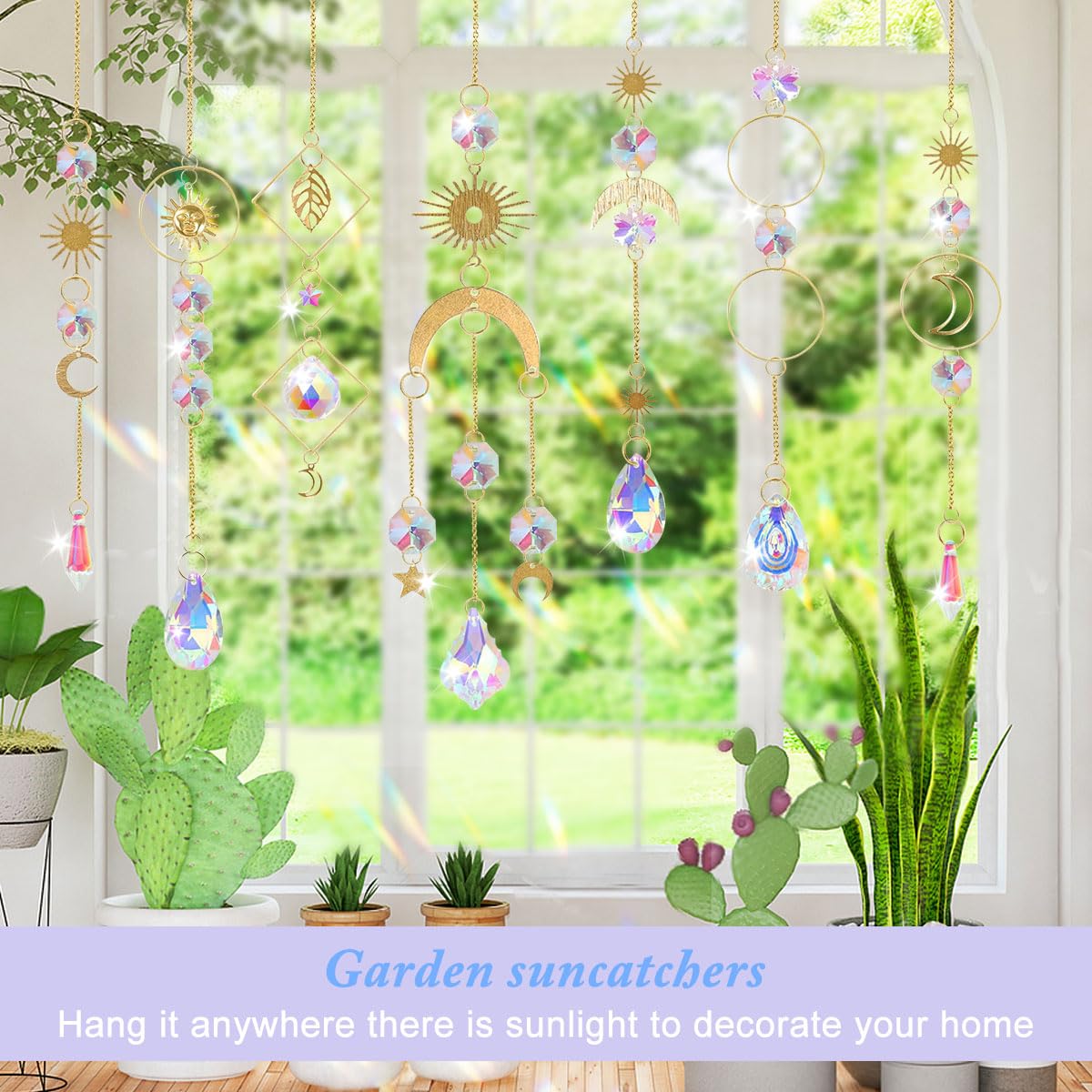 Kit DIY Attrape-Soleil Cristal - Crée Tes Suncatchers Arc-en-Ciel - Décoration Fenêtre, Bureau, Sapin - Loisir Créatif