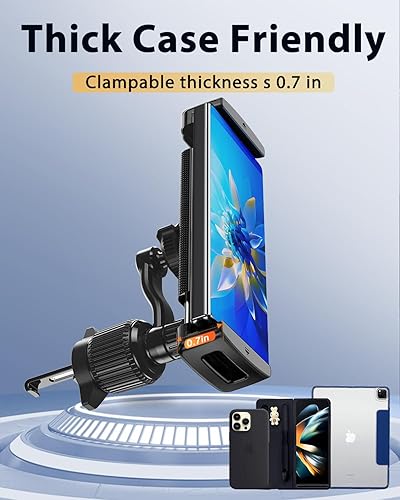 Miniatura 6 de Soporte de teléfono de coche de brazo largo para Samsung Galaxy Z Fold 7 6 5 4 3 accesorios soporte de tableta para ventilación de aire manos