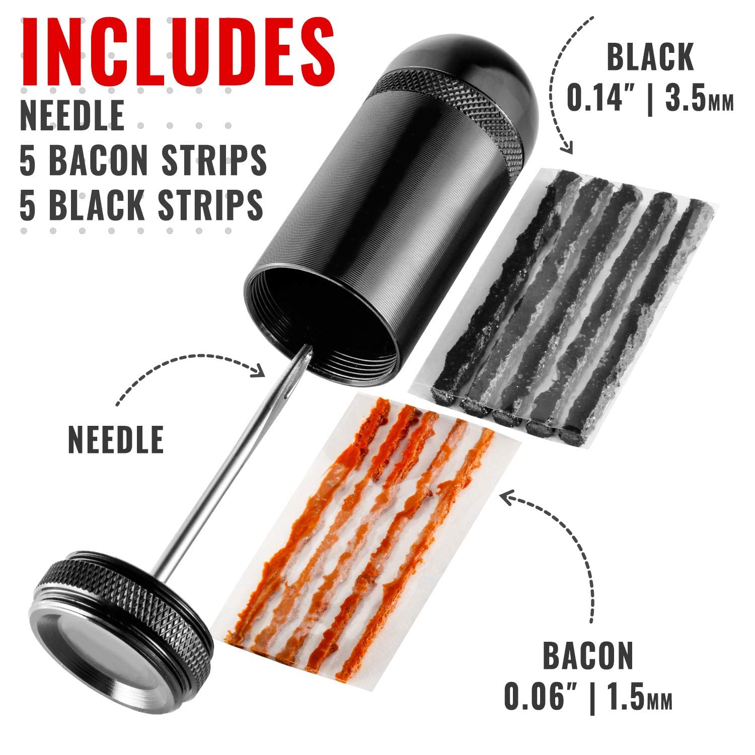 YHT Puncture Plug Repair Kit,Tubeless Bike Tire Repair Kit with Tyre Plugger and 10 PCS Tyre Repair Plugs for MTB and Road Bicycle Tyres - Image 2