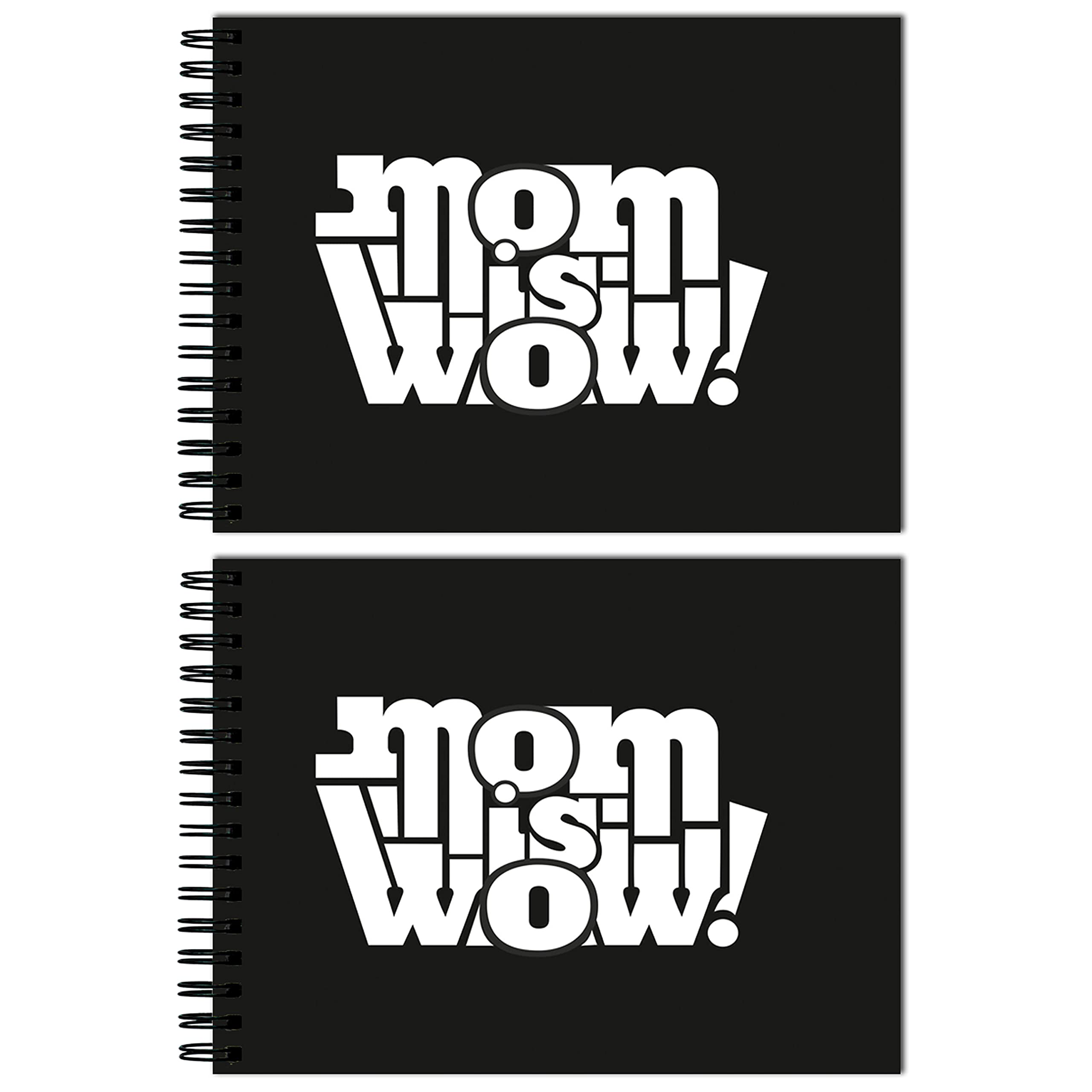 Tinywalk T Black Sheet Black Pages Drawing Pad Landscape Sketch Book for 6-7yrsgirl Thick Sheets (A4 Size,50 Sheets/100 Pages,215 GSM Pack of 2)