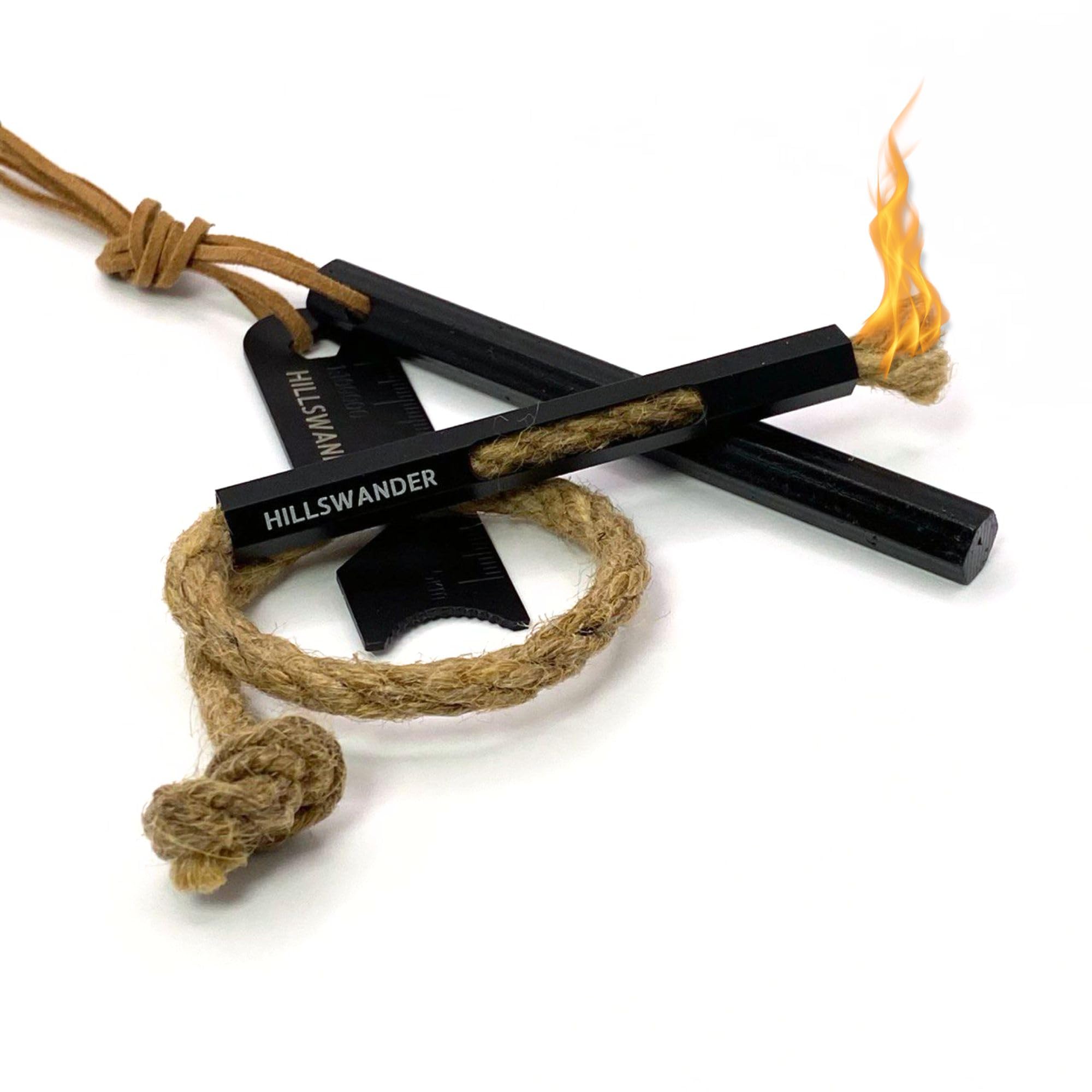 Hillswander™ Fire Starter Kit – Ferro Rod & Tinder | Waterproof Bushcraft Survival Gear