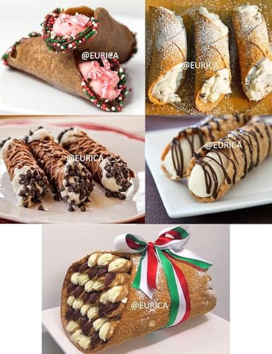 Miniatura 6 de EUICAE Tubos de cannoli, 5 pulgadas, grandes, de acero inoxidable, forma de canoli, antiadherente, crema de cuerno, moldes de pastelería danesa