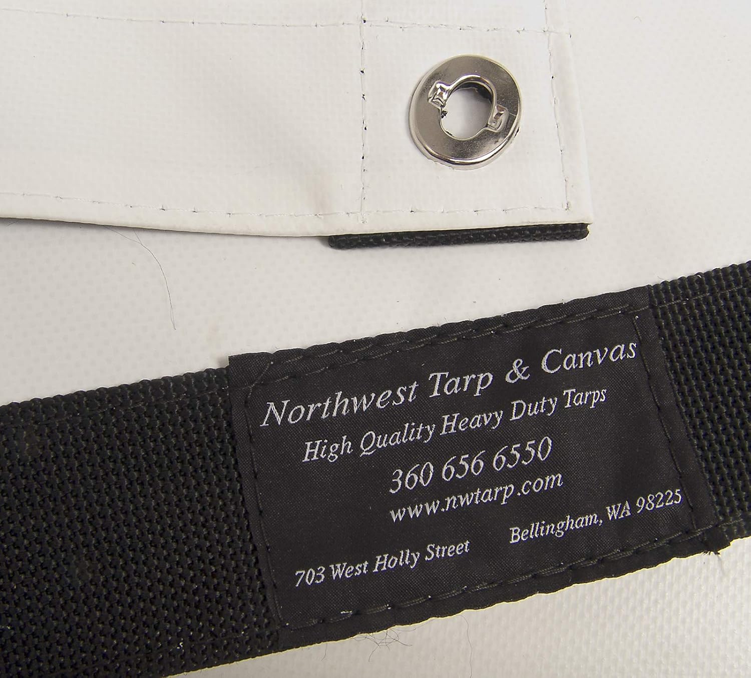 Tarp, Heavy Duty, White 3' X 3' Feet Waterproof, 18 Oz. Vinyl w/Reinforced Edges and Twist Lock Fasteners