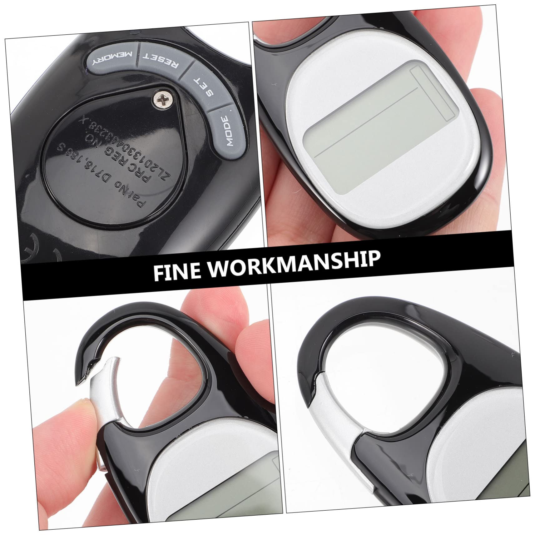 Toyvian pédomètre Compteur de pour Compteur de Marche 3D comptoir Marcher avec podomètre Compteur de Marche créatif passomètre Portable déambulateur Multifonctionnel Abdos