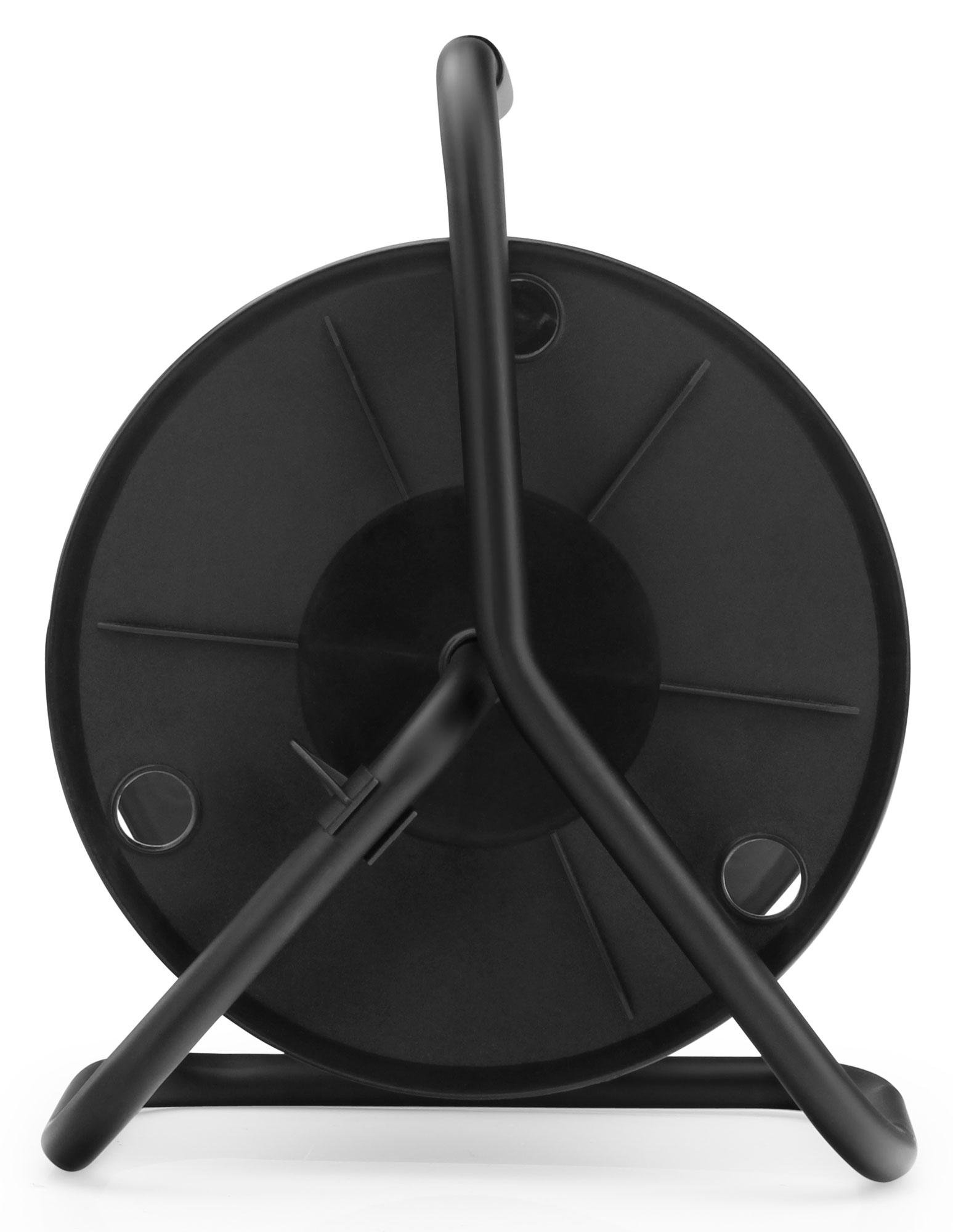 Pronomic KT-100 Tambor de Cable Vacío Set de 3, Tambores vacíos prácticos | Para aprox. 80 - 100 metros de cable de micrófono cada uno, Para cables sueltos, mangueras, alambres, etc., Asa ergonómica