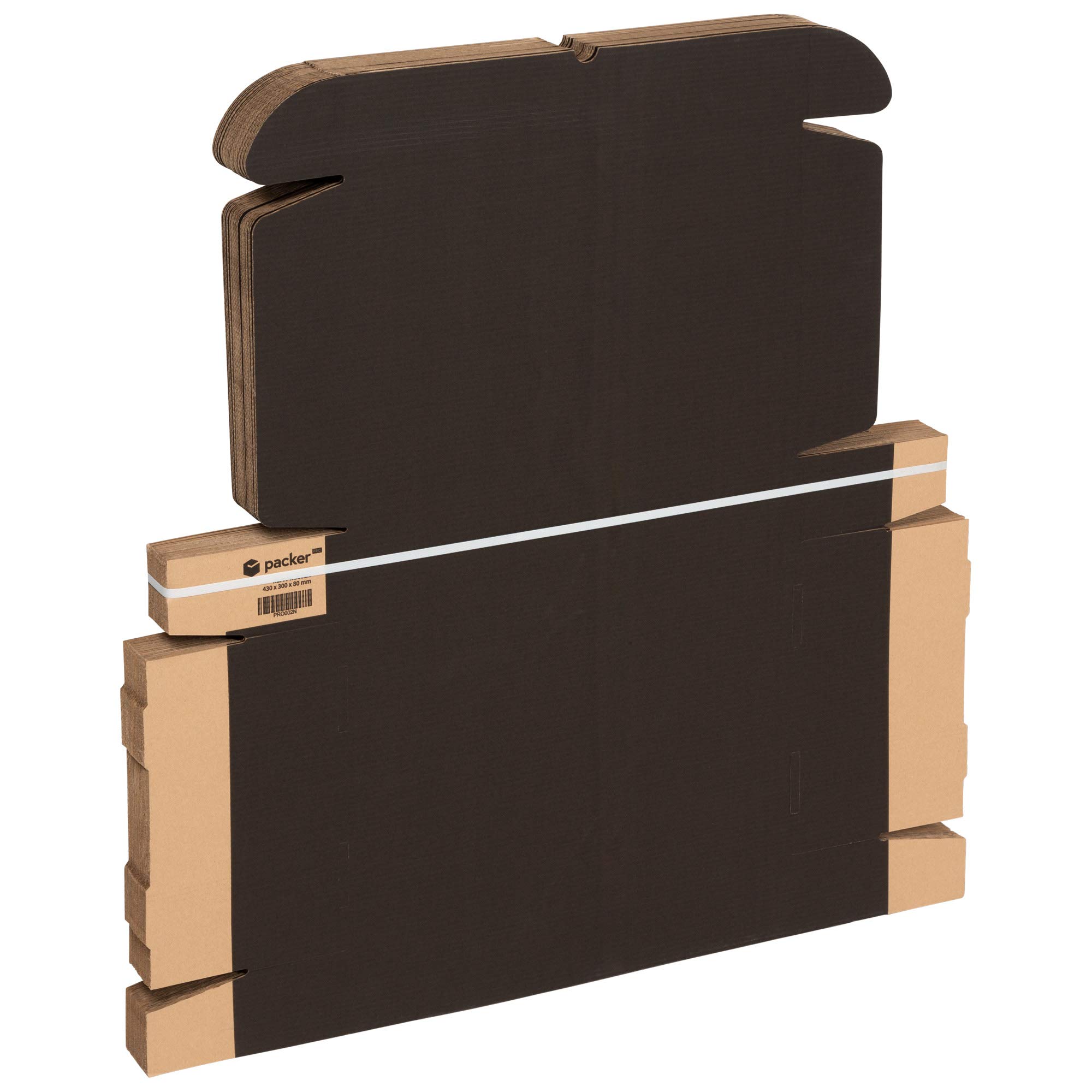 Packer Pro Lot de 25 boîtes en carton pour e-commerce et auto-assemblage de cadeaux, grand, 40 x 30 x 8 cm