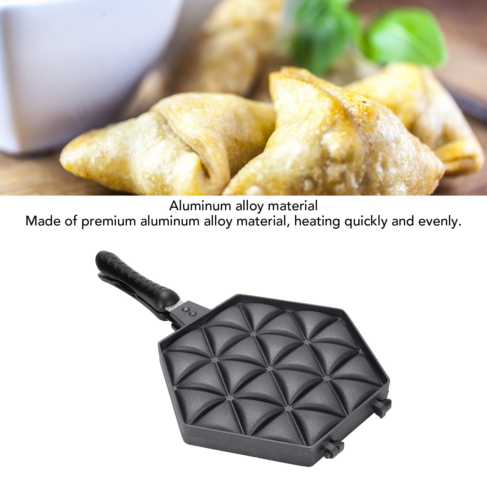 Samosa-Backform, hocheffiziente Antihaft-Aluminiumlegierung, Samosa-Kochplatte zum Entleeren, hochwertige, robuste Samosa-Maker-Form mit Antihaftbeschichtung für Zuhause, K