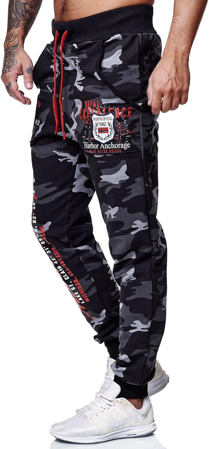 Marine Royal Men's Jogger Pants, Sports Fitness Running Casual Sweatpants - Image 4