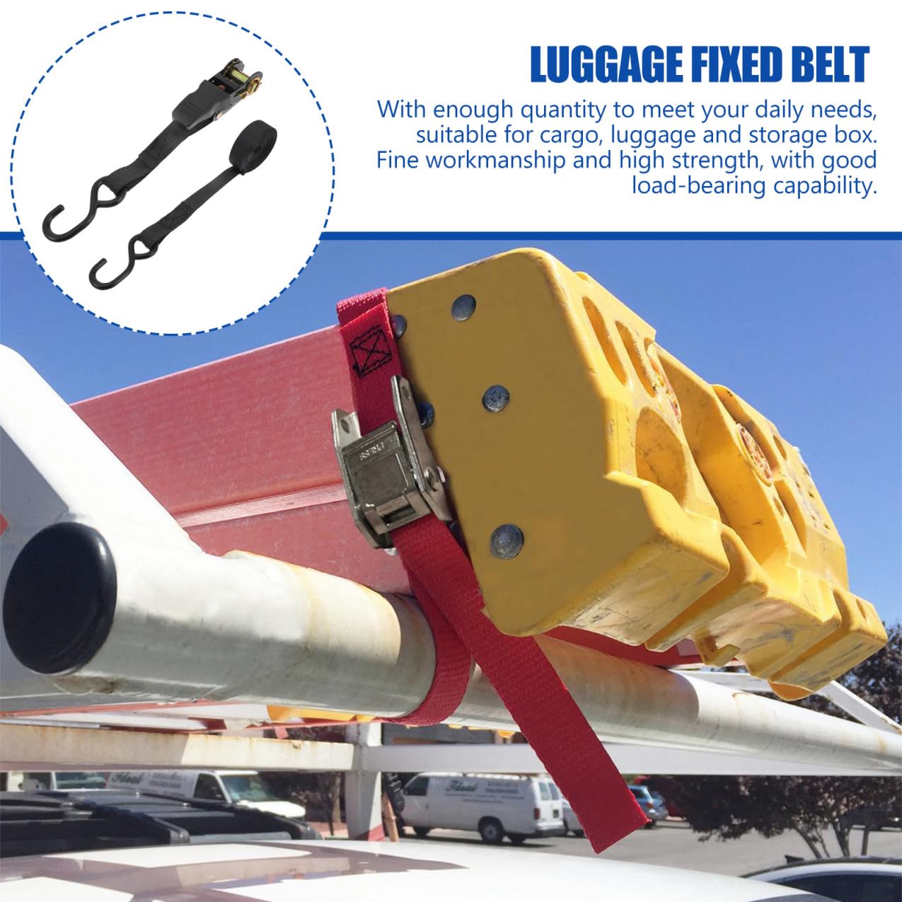 2sets Cinghie Di Fissaggio Per Auto e Da Cinghie Per Carico Leggere e Resistente Materiale Ottimale Per Uso Versatile