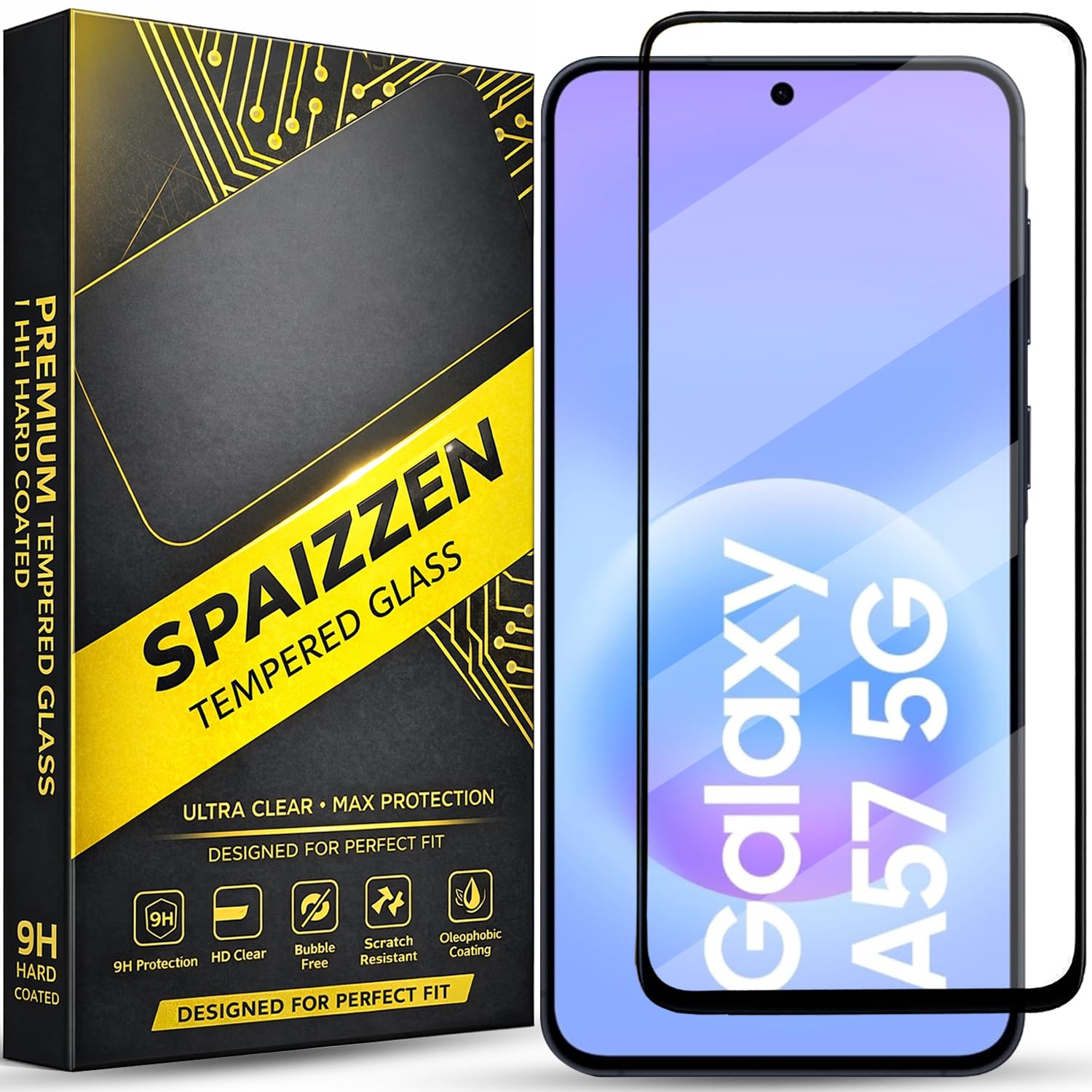 Military-Grade Tempered Glass Screen Protector Compatible for Samsung Galaxy A57 5G / Samsung Galaxy A57 with Edge to Edge Coverage and Easy Self Installation kit-picture-11