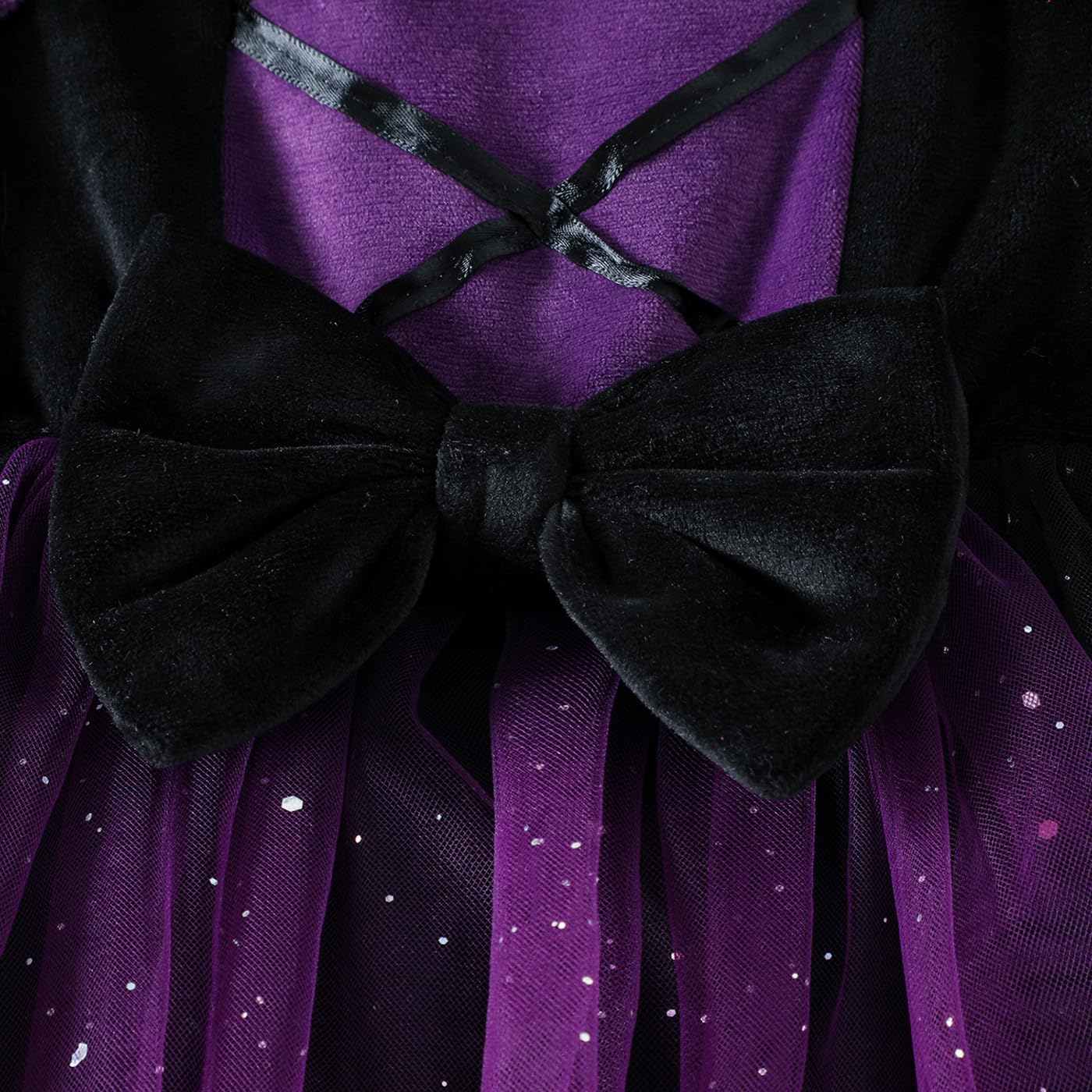 AGQT Toddler Girl Witch Costume Halloween Outfit 2 Piece Set, 1-6T | Little Kids Round Collar Tutu Dress with Hooded Cape, for Trick or Treat, Halloween, Daily Wear, Stage Performances, Photos