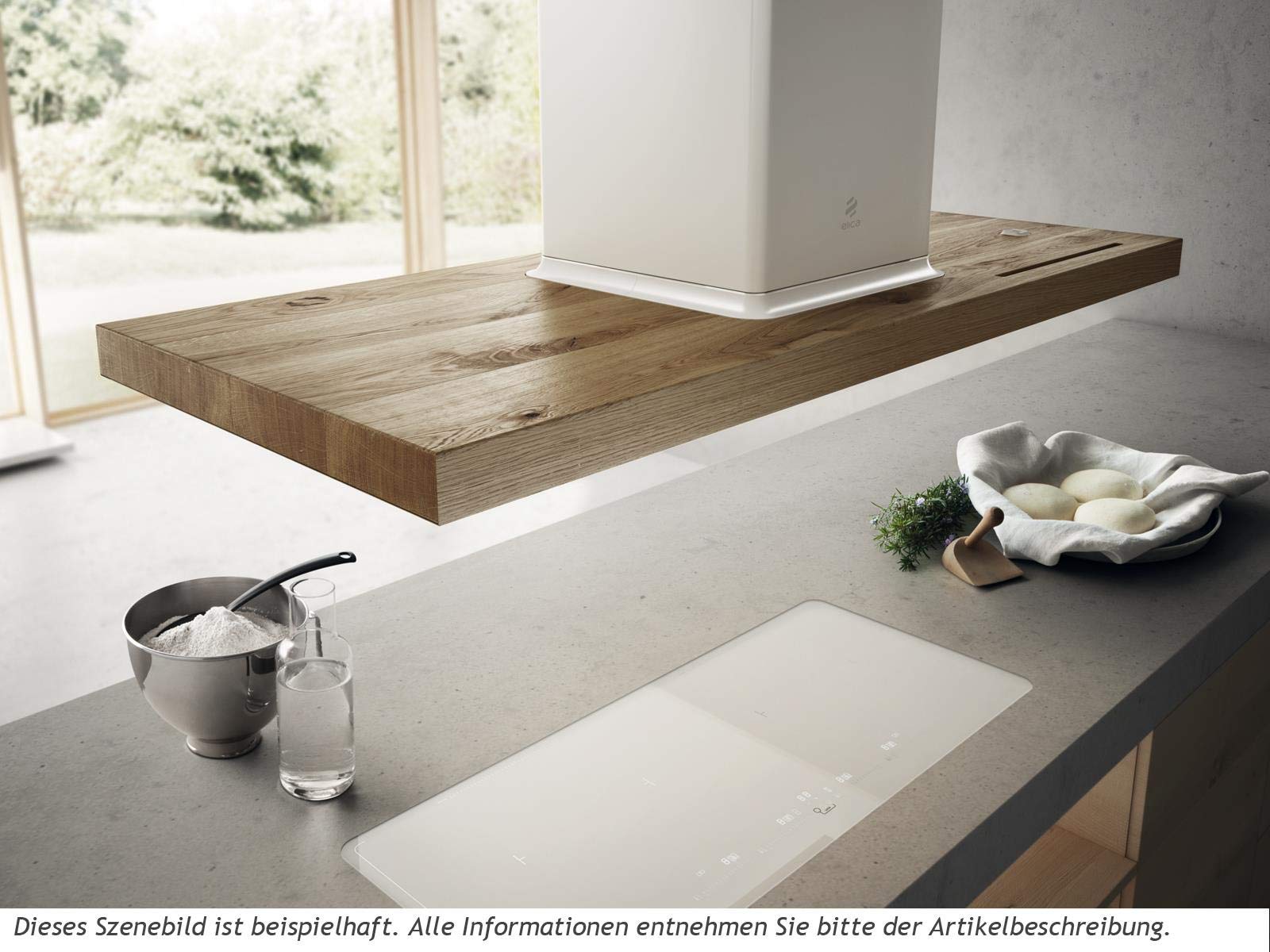 Elica PRF0120967 Sospeso Bianco, Legno 757m³/h A+ cappa aspirante