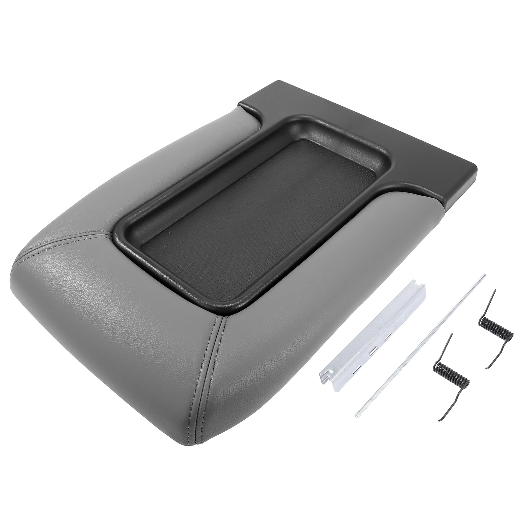 X AUTOHAUX 19127364 19127365 Car Center Console Cover Gray for Chevrolet Silverado 3500 2001-2006 for GMC Sierra 1500 2006 for Cadillac Escalade ESV 2003