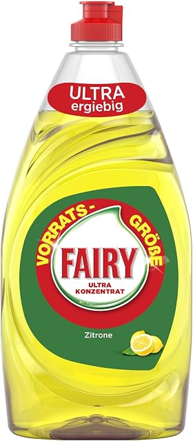 Fairy Ultra Concentrated Lemon Washing Up Liquid, Pack of 8, (8 x 800 ml)