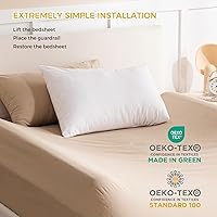 Vista 3 de Parachoques de riel de cama para niños pequeños, protector de parachoques de cama plegable de espuma con almohadillas dobles antideslizantes