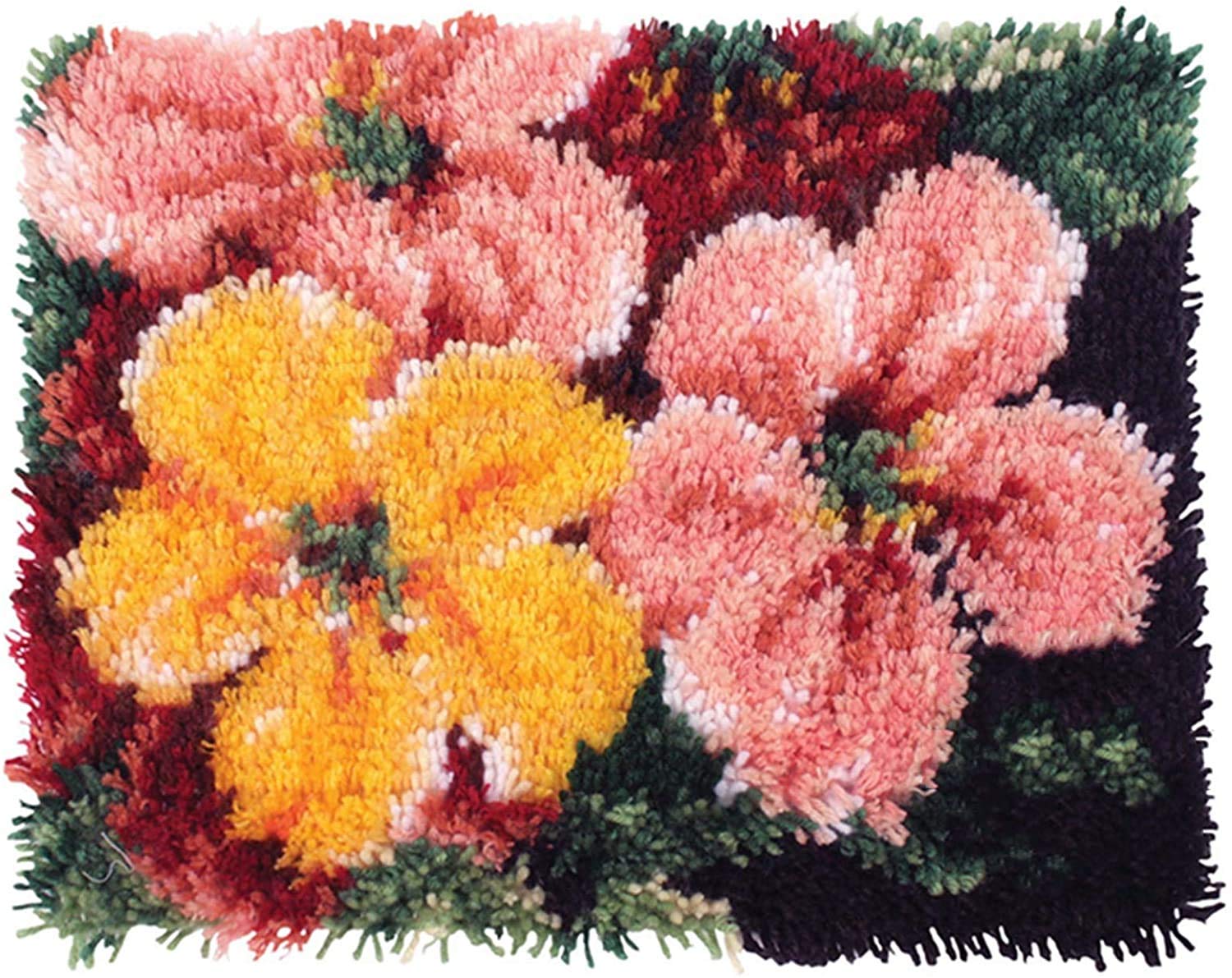 Kit Coussin Au Crochet à Loquet Complet 43x43cm,Avec Motif Imprimé