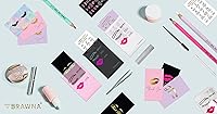 Vista 2 de BRAWNA Microblading Bolsas de cuidado posterior y tarjetas de agradecimiento Bolsas de cuidado posterior PMU - Juego de suministros de microblading