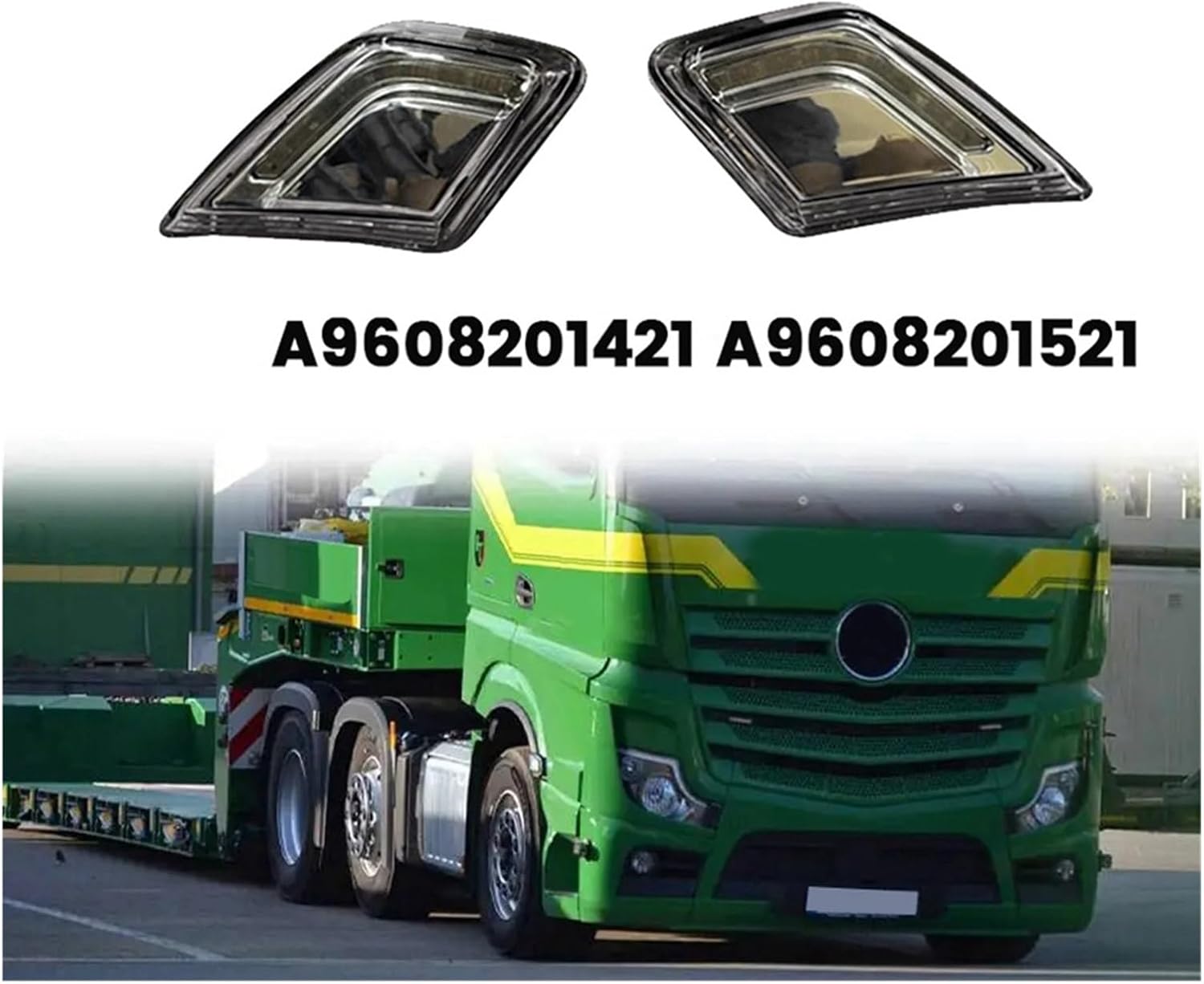 1Pair Front Side Corner Lamp LED Turn Signal Light Compatible with Mercedes Benz Truck Actros MP5 Truck A9608201421 A9608201521