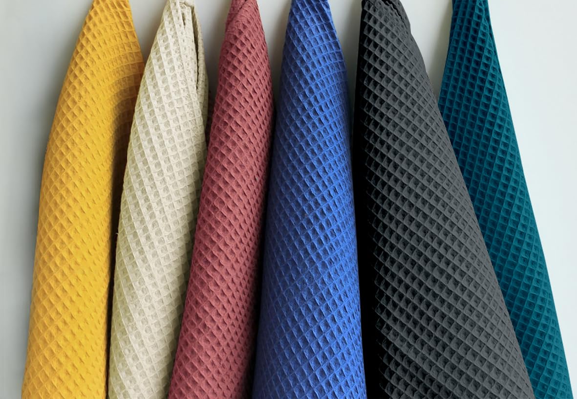 Oasis Home Collection Cotton Waffle Weave Multi Purpose Dish Cloth/Towel - Pack of 6