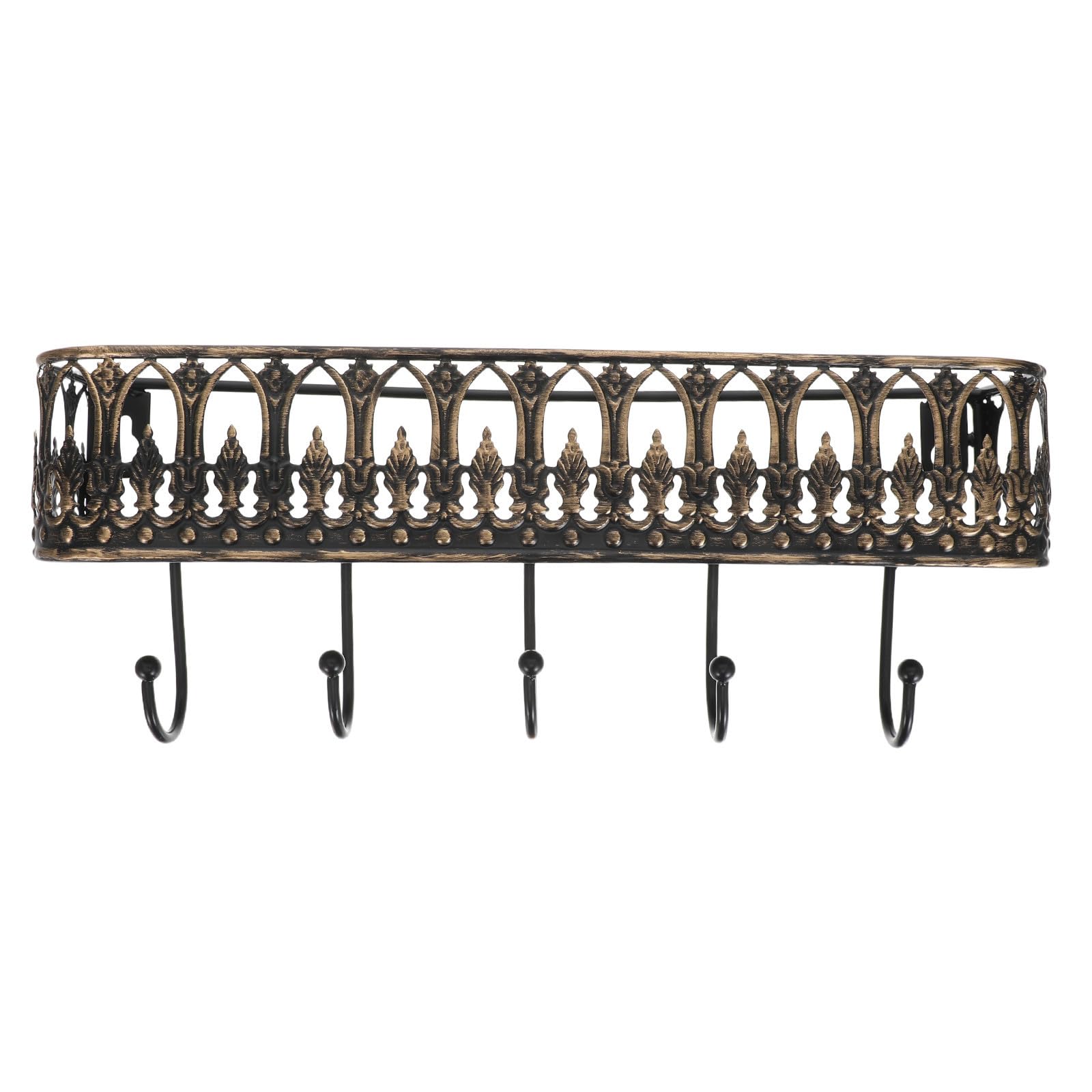 Colgador de llaves vintage de hierro negro con ganchos múltiples SEWACC