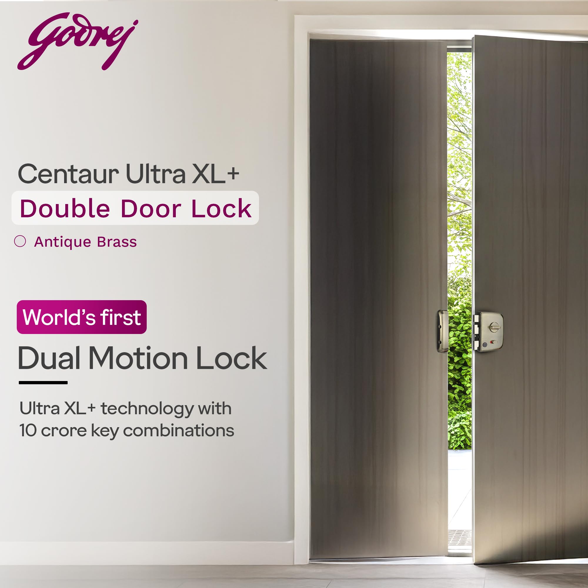 Godrej Centaur Ultra XL+ Double Door Lock - Premium Security -2 Godrej Centaur Ultra XL+ Double Door Lock - Premium Security -2