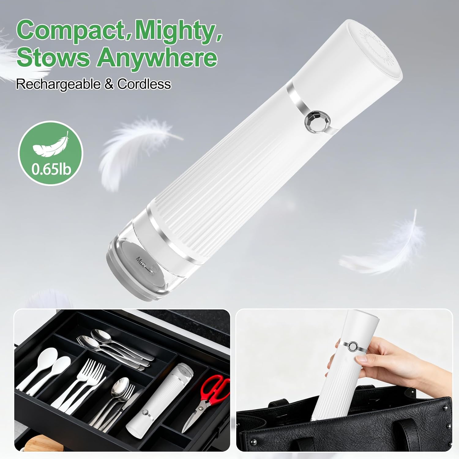 KITHELP Vacuum Sealer for Food, Food Saver Vacuum Sealer Machine + 30 Reusable Vacuum Bags, Compact Handheld Vacuum sealer for Preservation Chef and Home - Image 5