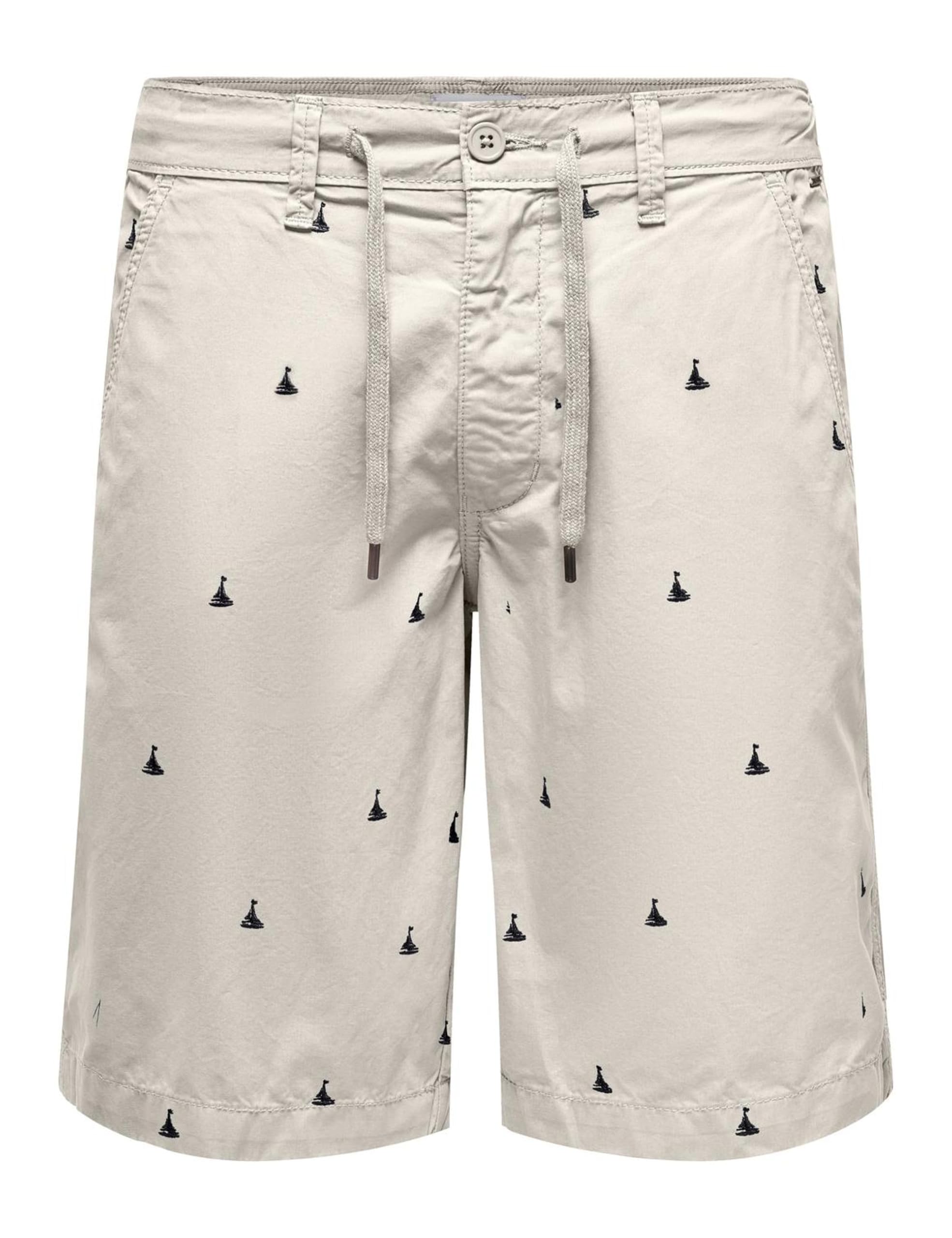 ONLY & SONS Men's Onsloc 0157 Shorts, Moonstruck/Detail: emb, M
