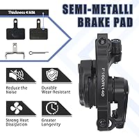 Vista 4 de Bucklos Kit de frenos de disco para bicicleta de montaña, pinza de freno de disco mecánica tirando de línea con palancas de aleación de aluminio