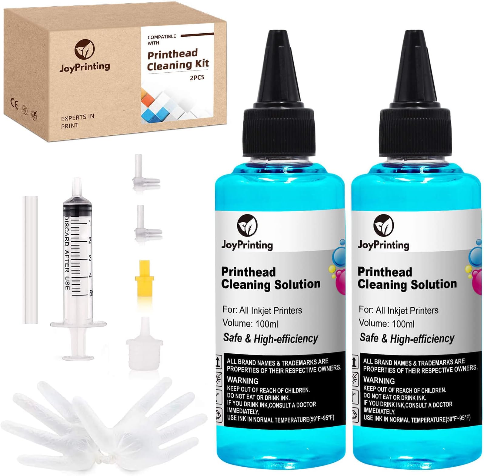 Printhead Cleaning Kit, JoyPrinting Inkjet Printer Head Cleaner for HP