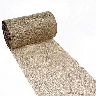 Deko As Shabby Chic table runner in linen look, polyester, odourless, beige, 20 cm x 25 m, 5