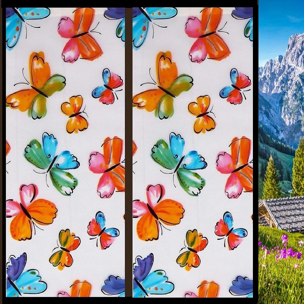 STICKSTUFF™ Premium Window Films Privacy Film Self Adhesive Decorative Film for Bathroom Door, Window Heat Control Anti UV - Butterfly (24x150 Inch) (B0CP6C4JZ5) Amazon Price History, Amazon Price Tracker
