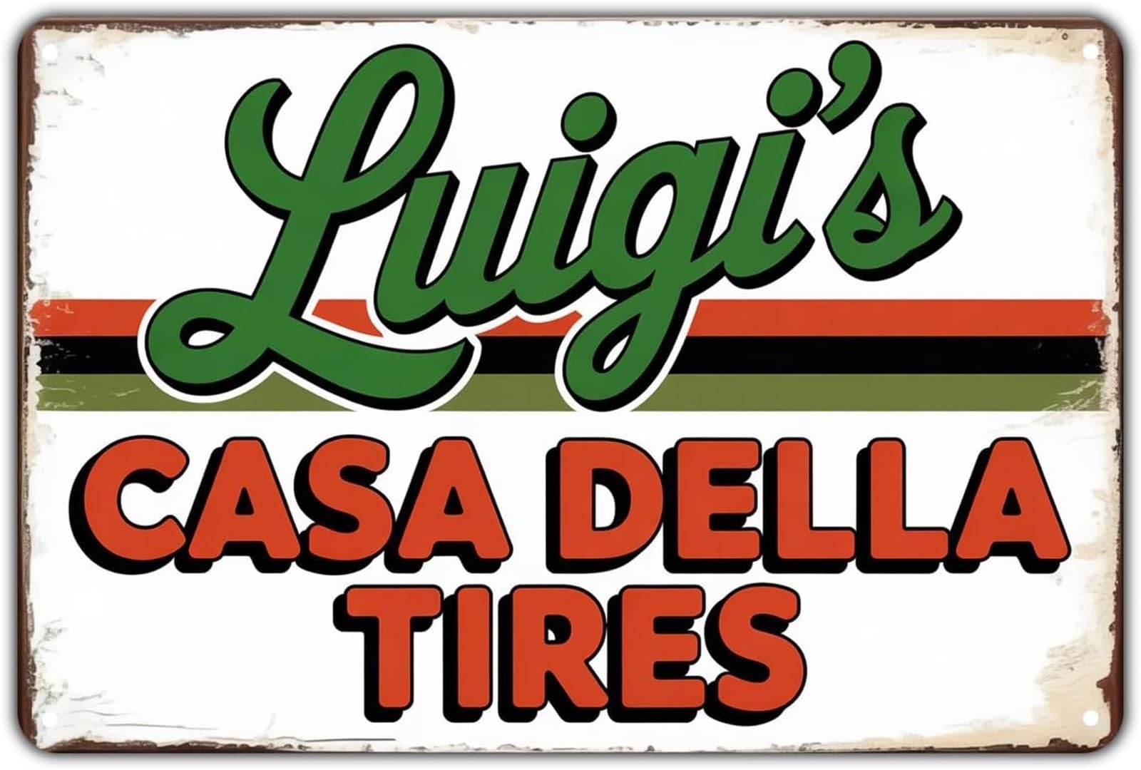 MQXFCZUX Vintage Tire Shop Distressed Metal Sign For Farmhouse Cottage Cabin Laundry Room Mudroom Wall Hanging 8 X 12 in
