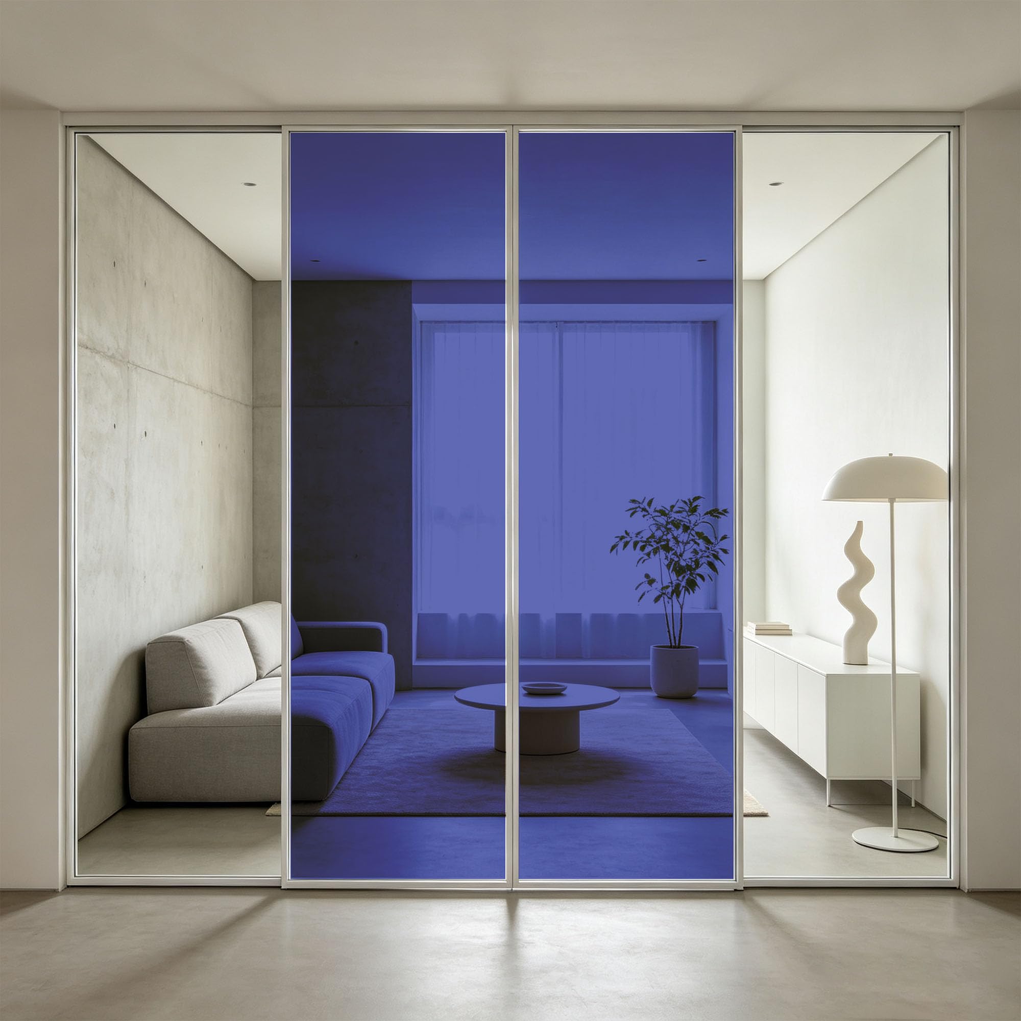 Película Decorativa de Color para Ventanas Protección UV 60x80cm Azul