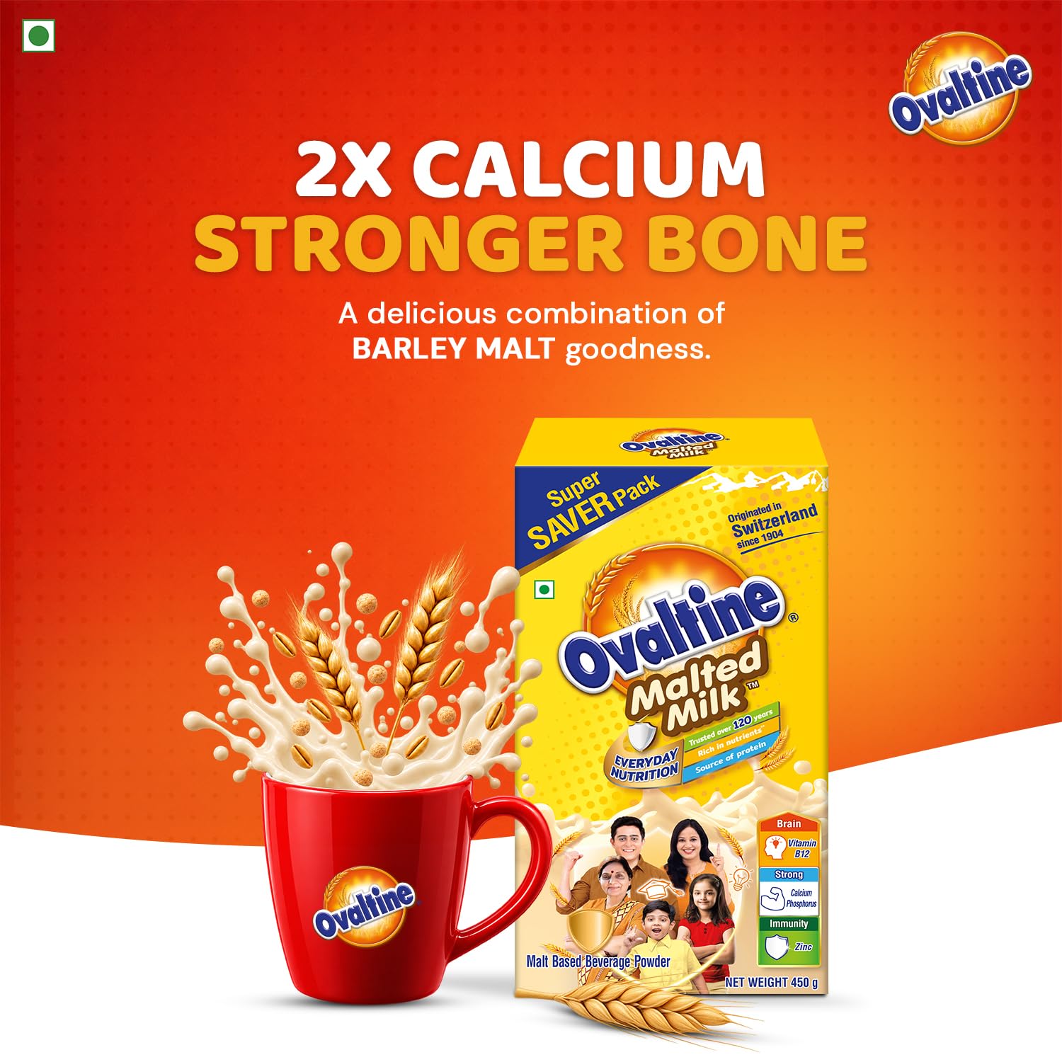 OVALTINE Malted Health Drink Milk Powder, Health Drink for Kids & Adults, Malt Based Nutrition Drink with Vitamins & Minerals, Easy Mix Milk Powder for Daily Energy & Wellness, 450g (Pack of 2) — Amazon image 4