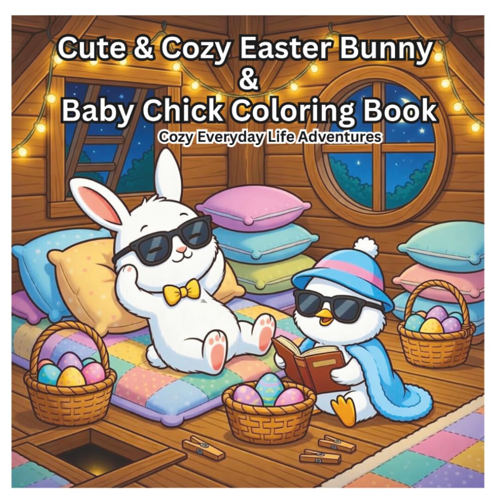Cute & Cosy Easter Bunny & Baby Chick Colouring Book for Kids Ages 3-10: Adorable Spring Adventures: Easter Basket Stuffer with 50+ Kawaii Colouring ... Activity Book for Toddlers & Pre-schoolers