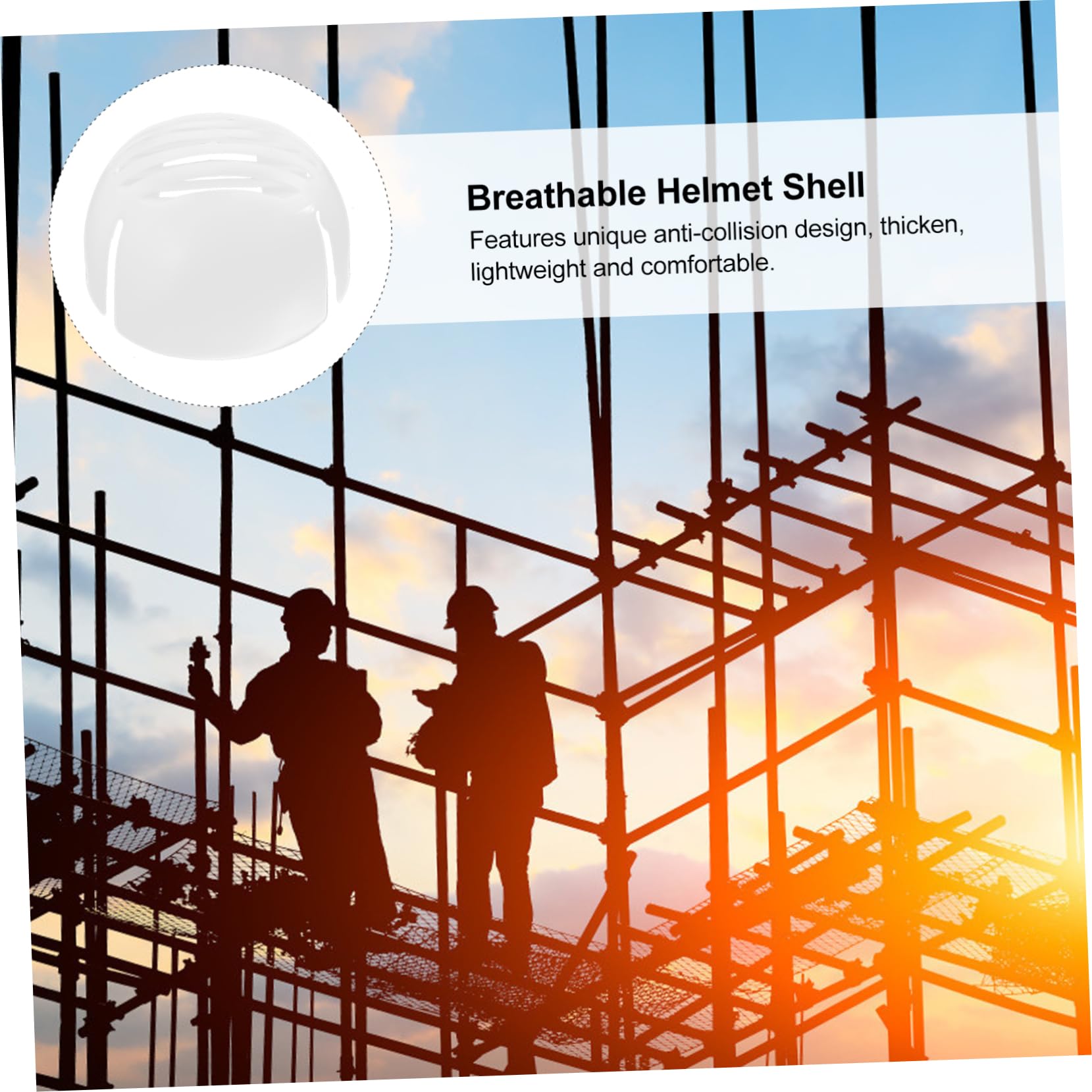 UKCOCO 3piezas Casco De Seguridad Vented para Protección De Cabeza Ligero y Transpirable para Construcción y Trabajo Industrial Protección Antichoque y Resistente