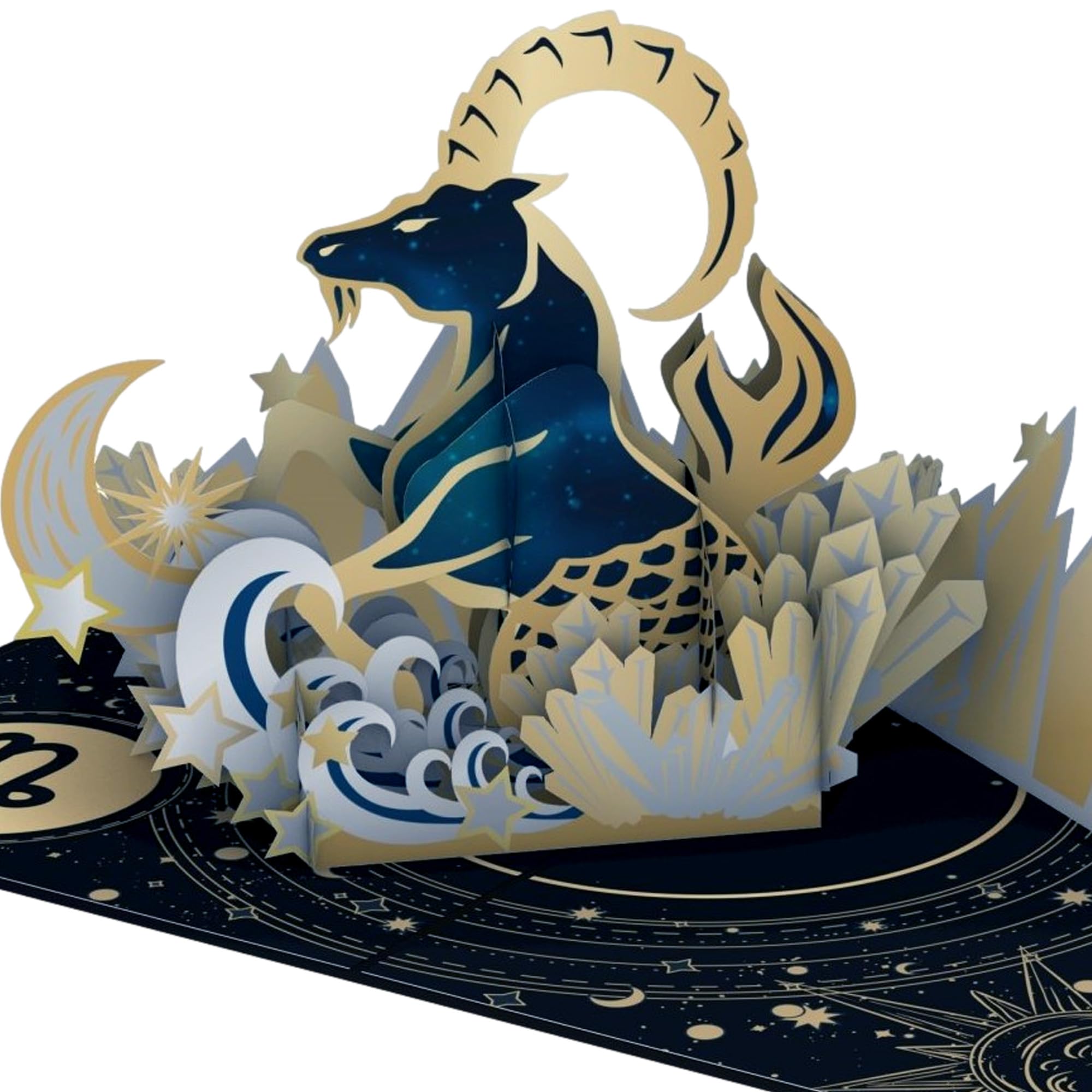iGifts And Cards Capricorn Zodiac 3D Pop-Up Card – Mountain Spirit 5"x7"
