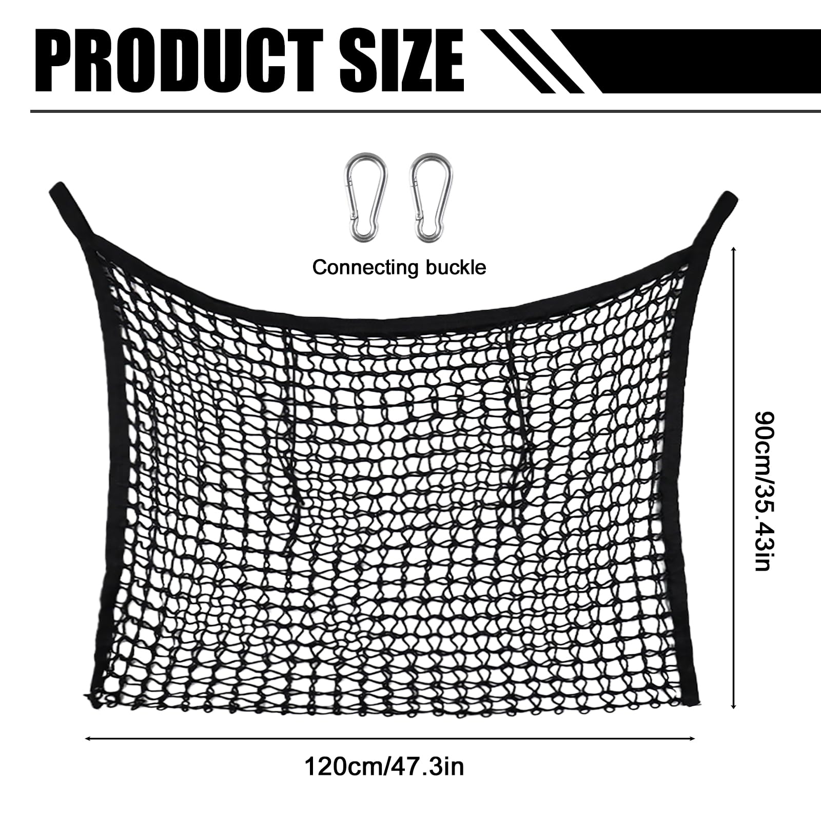 PORFOYO Filet à foin pour chevaux - 120 x 90 cm - Maille étroite avec 2 mousquetons - Filet d'alimentation avec boucle de sécurité - Capacité 10 kg - Filet à foin pour chevaux