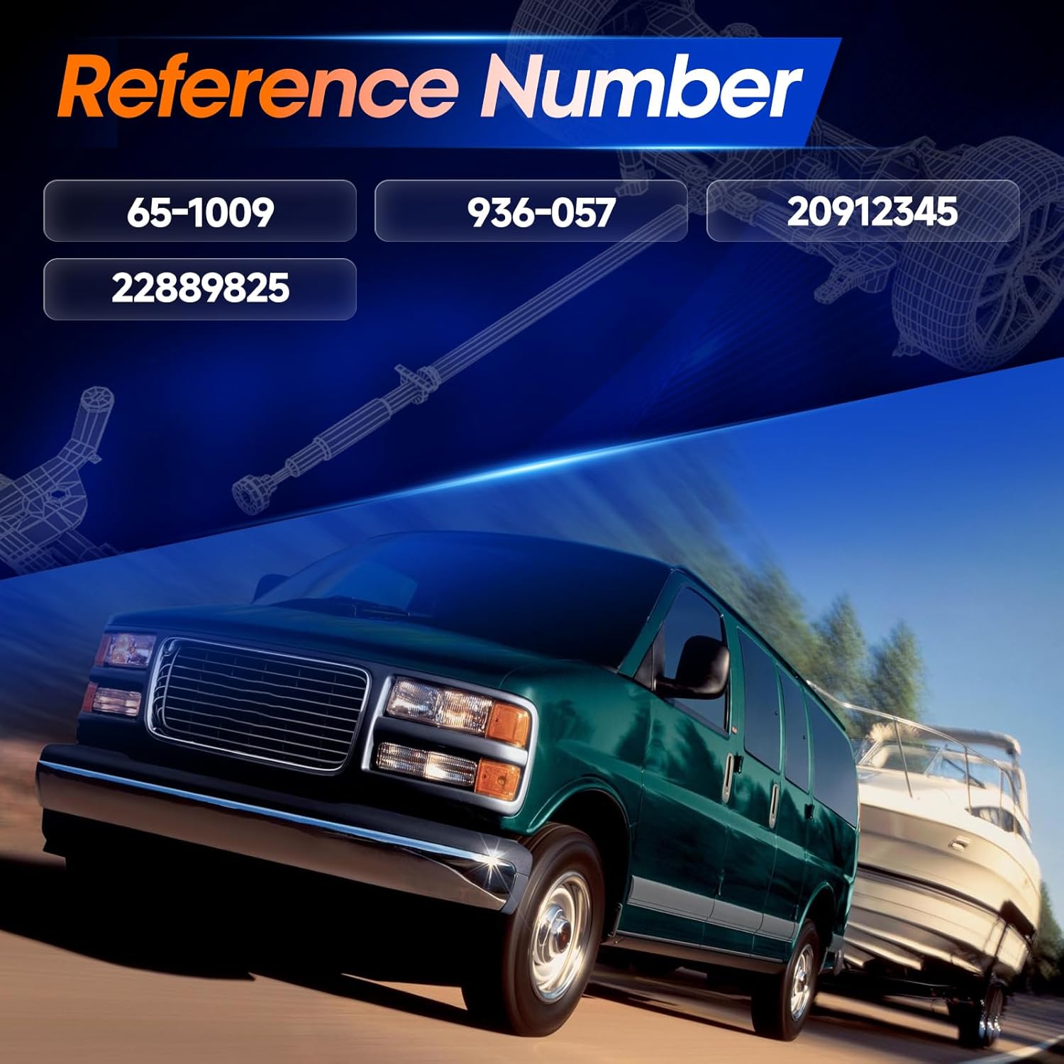 936-057 Rear Drive Shaft Prop DriveShaft Assembly Fit for Chevrolet Express 1500 & GMC Savana 1500 2003-2014, AWD, Replace# 20912345, 22889825